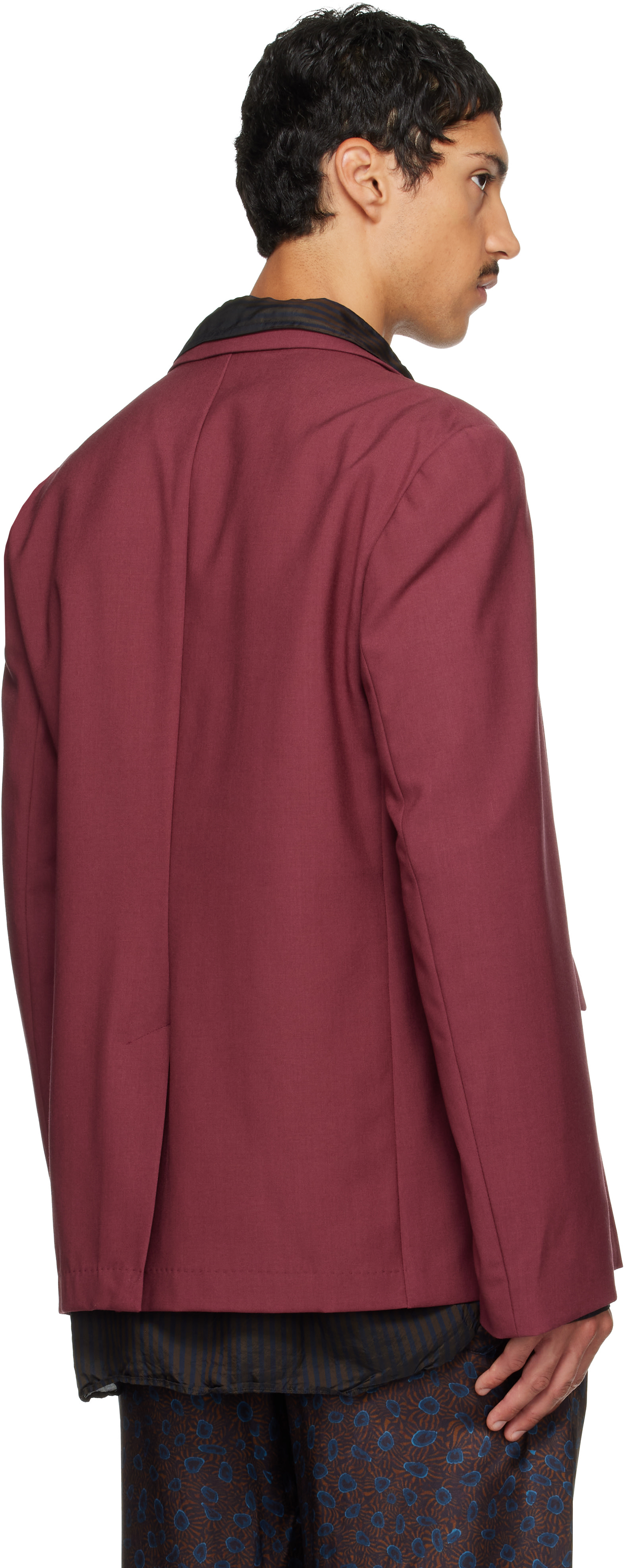 Dries Van Noten - Burgundy Wool Blazer