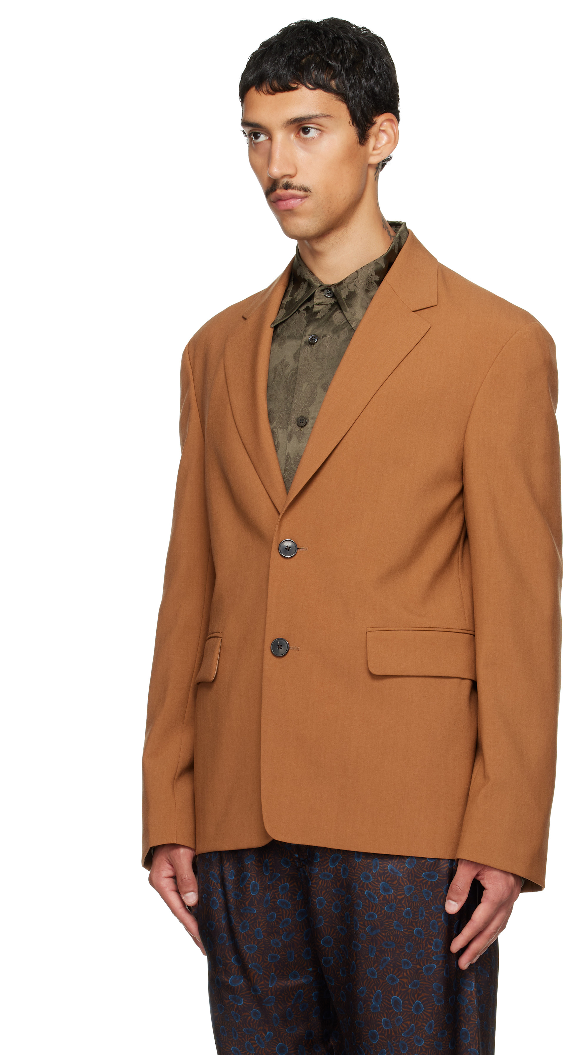 Dries Van Noten - Tan Wool Blazer