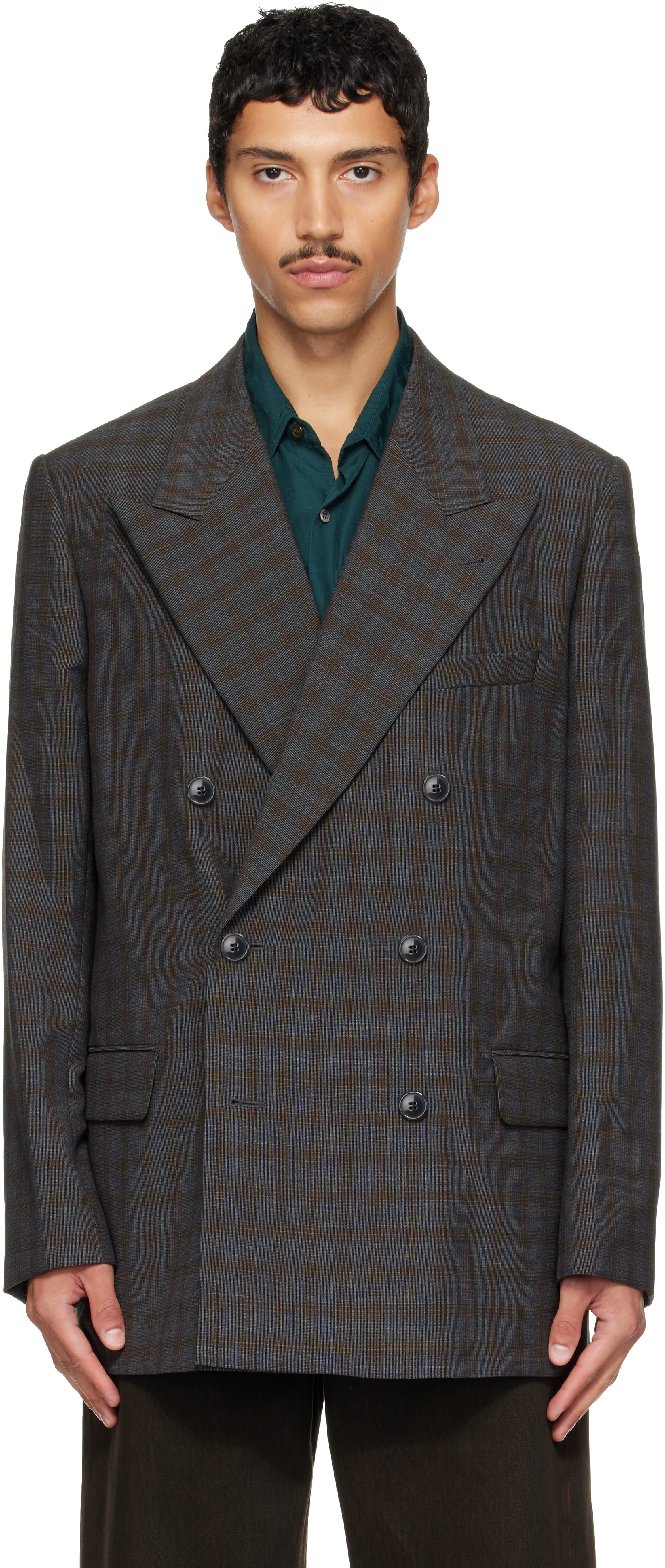 Dries Van Noten - Brown Oversized Wool Blazer