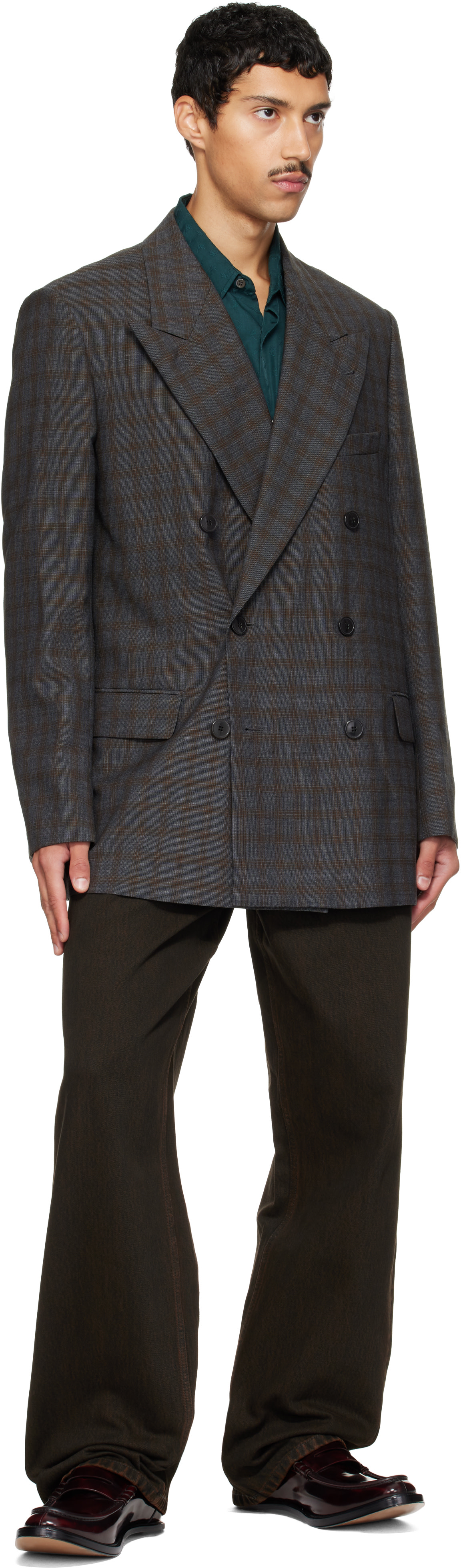 Dries Van Noten - Brown Oversized Wool Blazer
