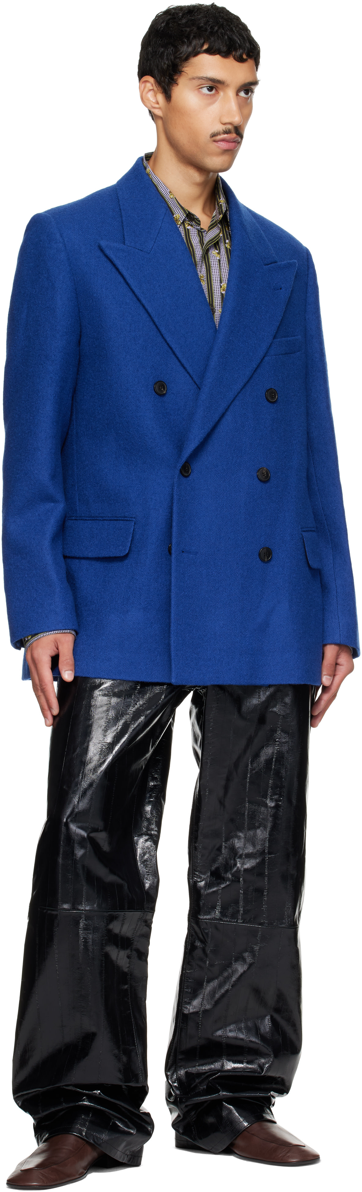 Dries Van Noten - Blue Oversized Wool Blazer