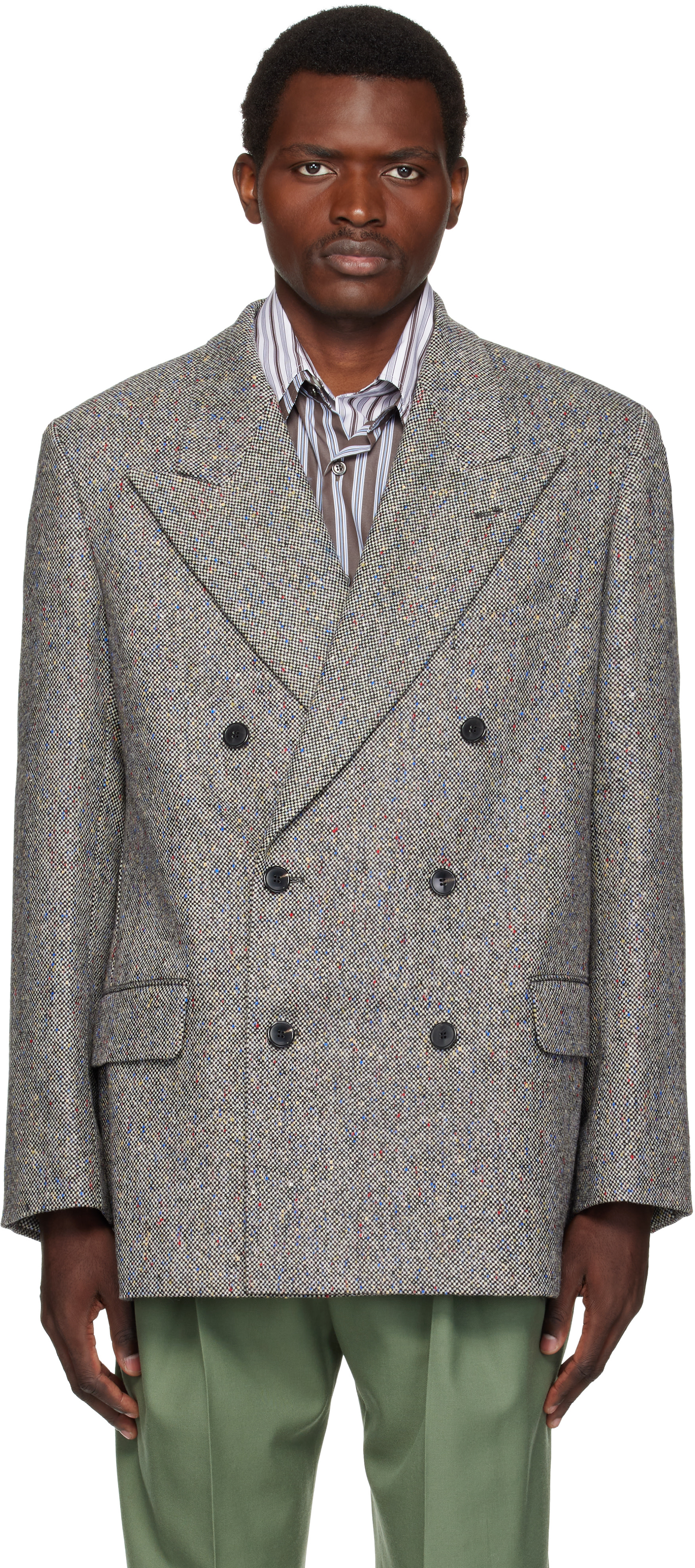 Dries Van Noten - Black & White Wool Blazer