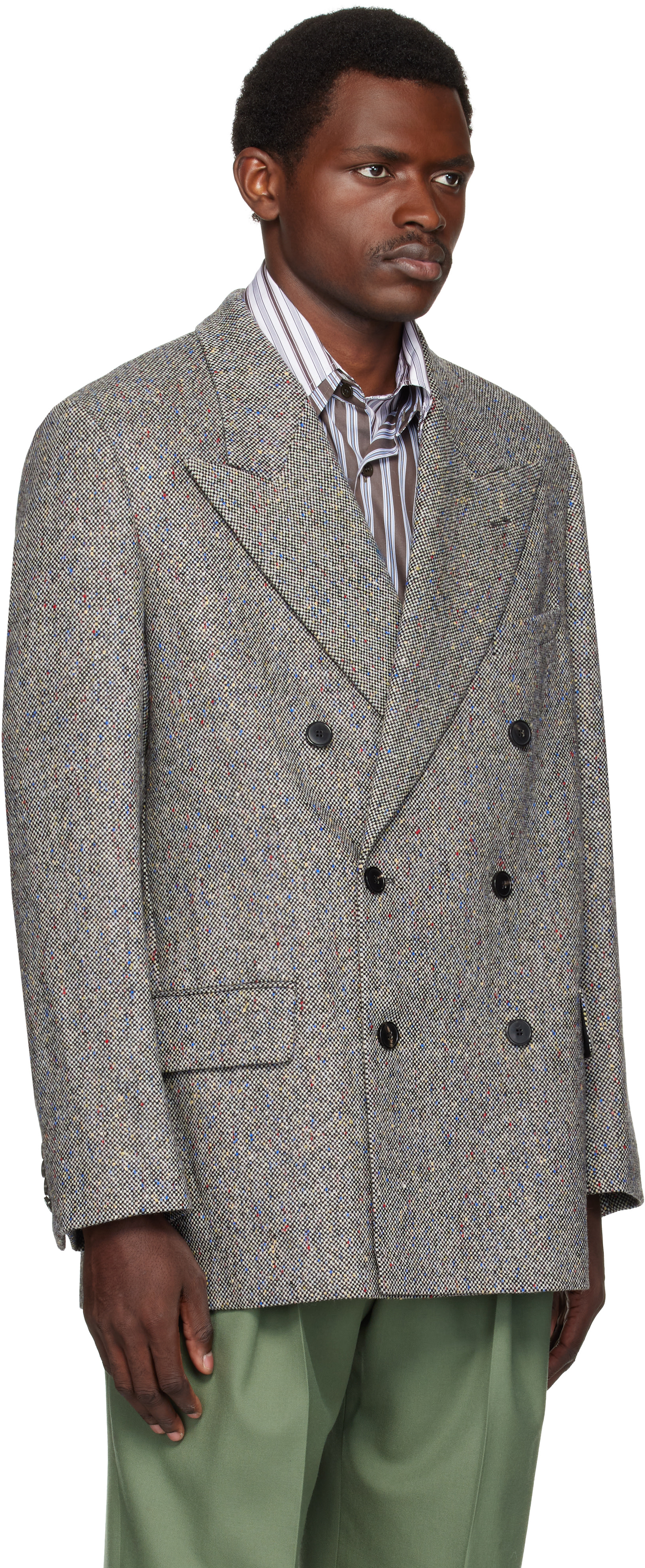 Dries Van Noten - Black & White Wool Blazer