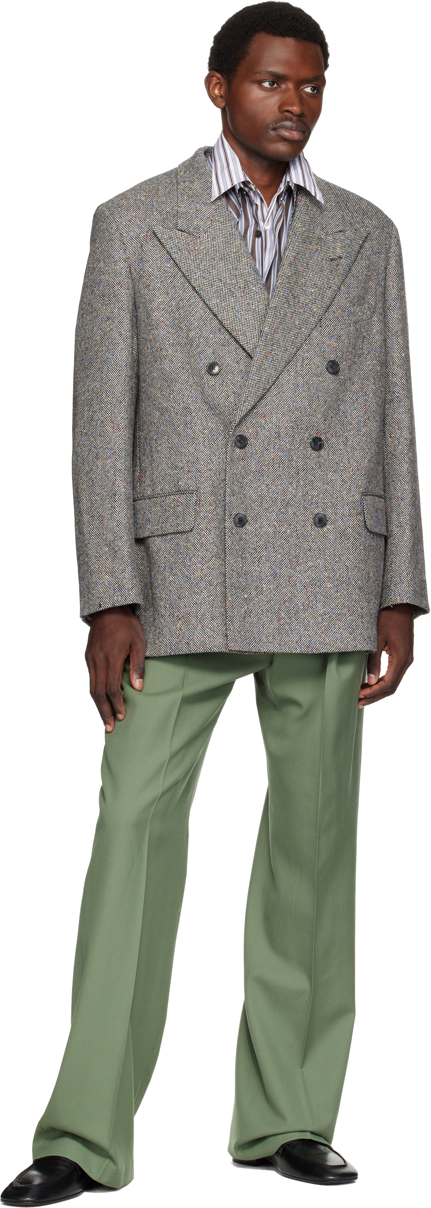 Dries Van Noten - Black & White Wool Blazer