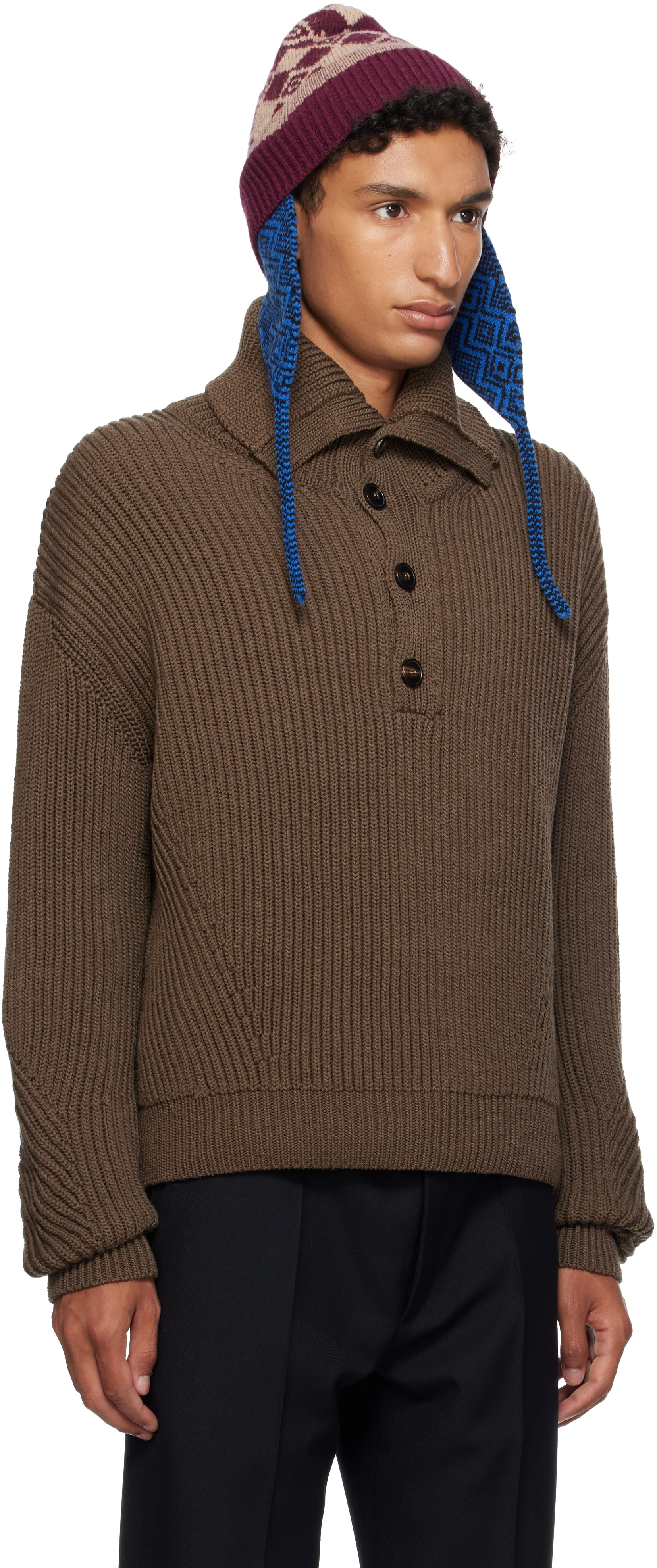 Dries Van Noten - Brown Wool Sweater
