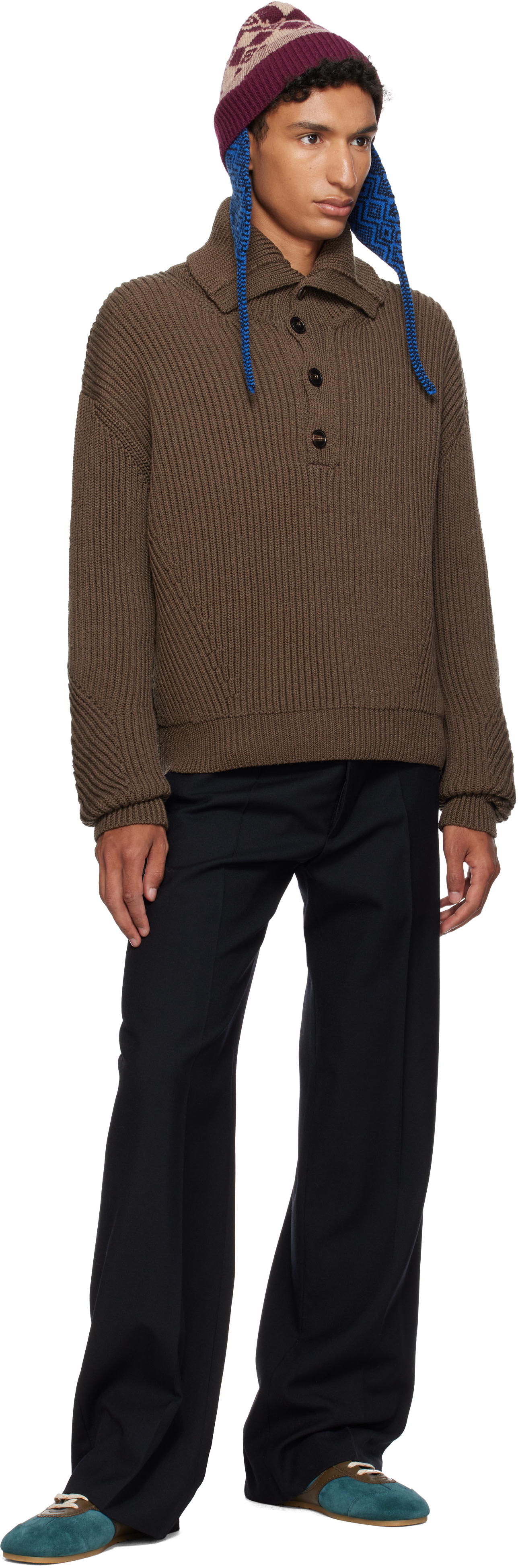 Dries Van Noten - Brown Wool Sweater