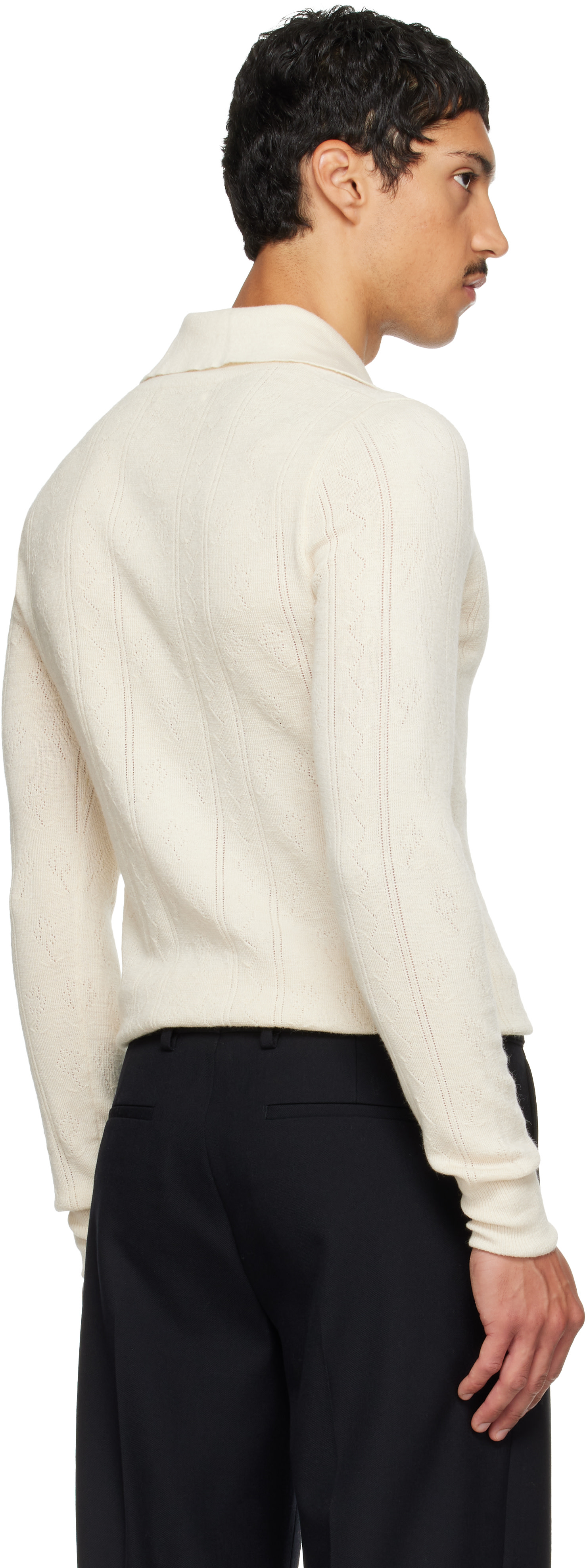 Dries Van Noten - Off-White Pointelle Polo