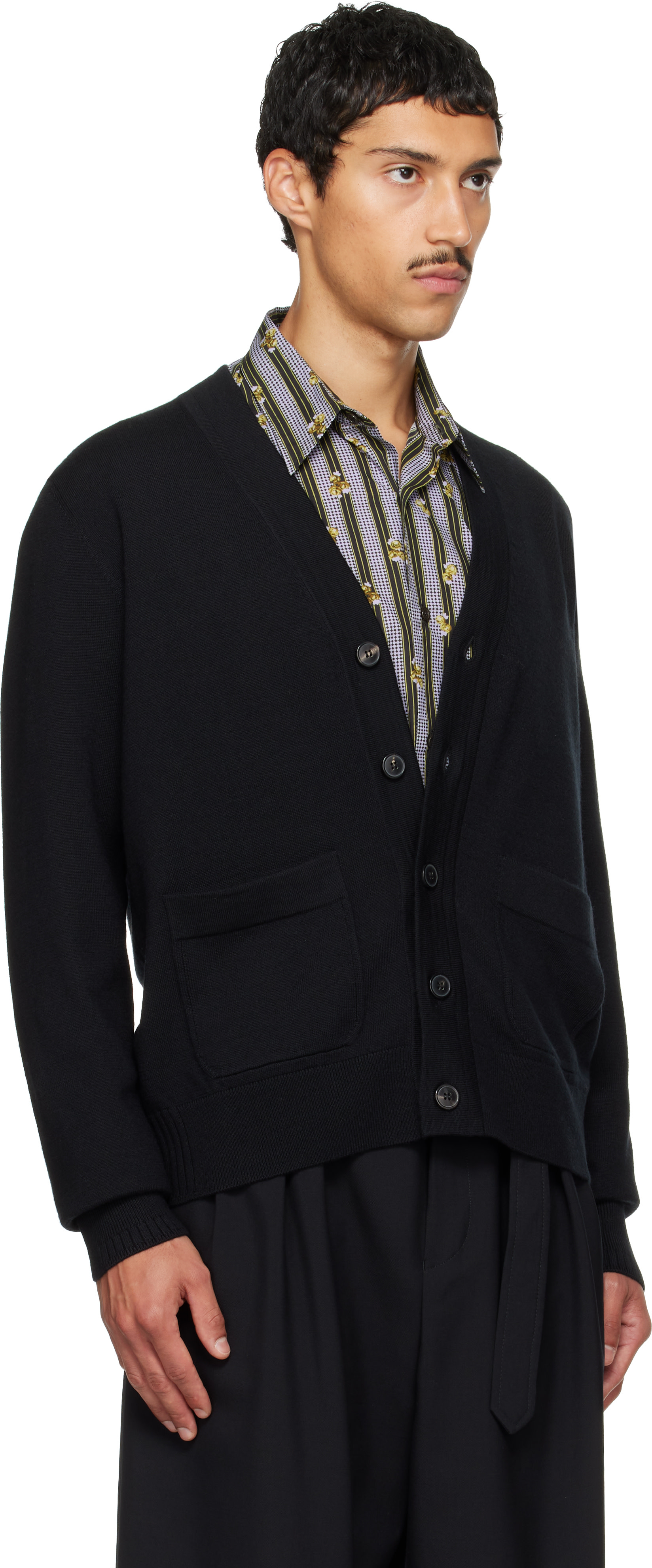 Dries Van Noten - Black Wool Cardigan