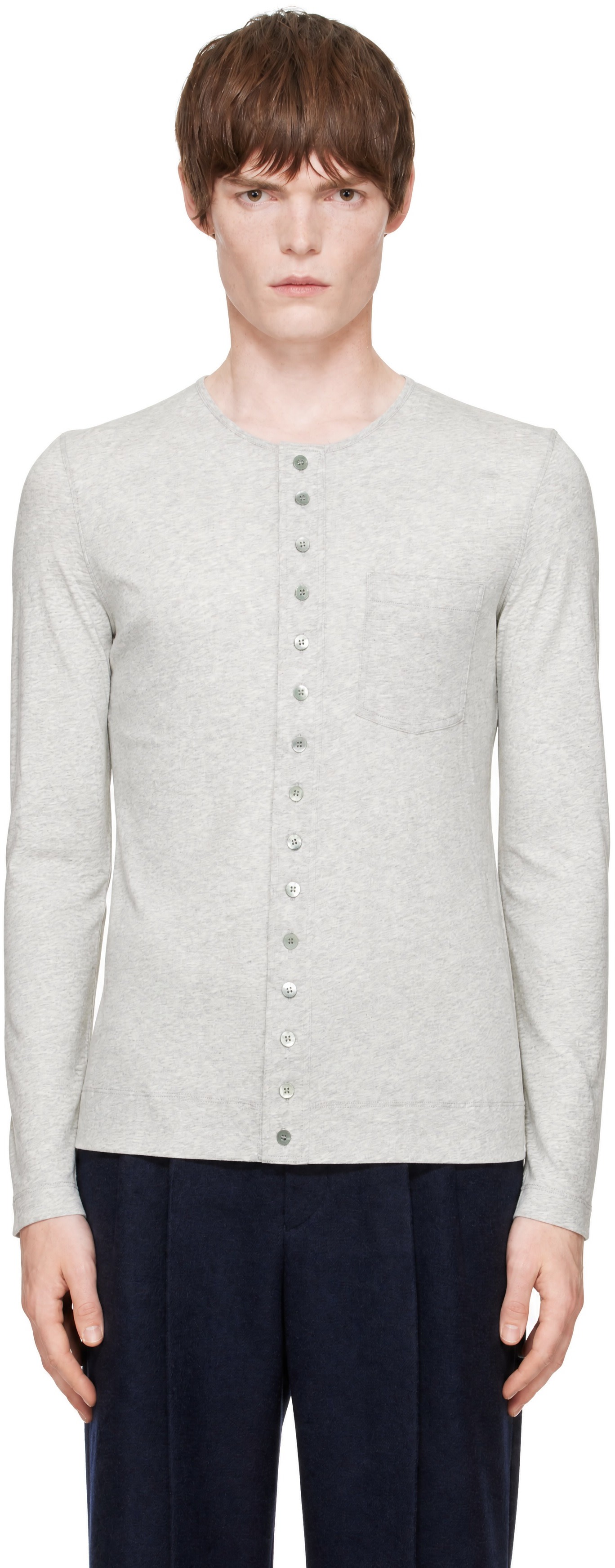 Dries Van Noten - Gray Fitted Jersey Cardigan