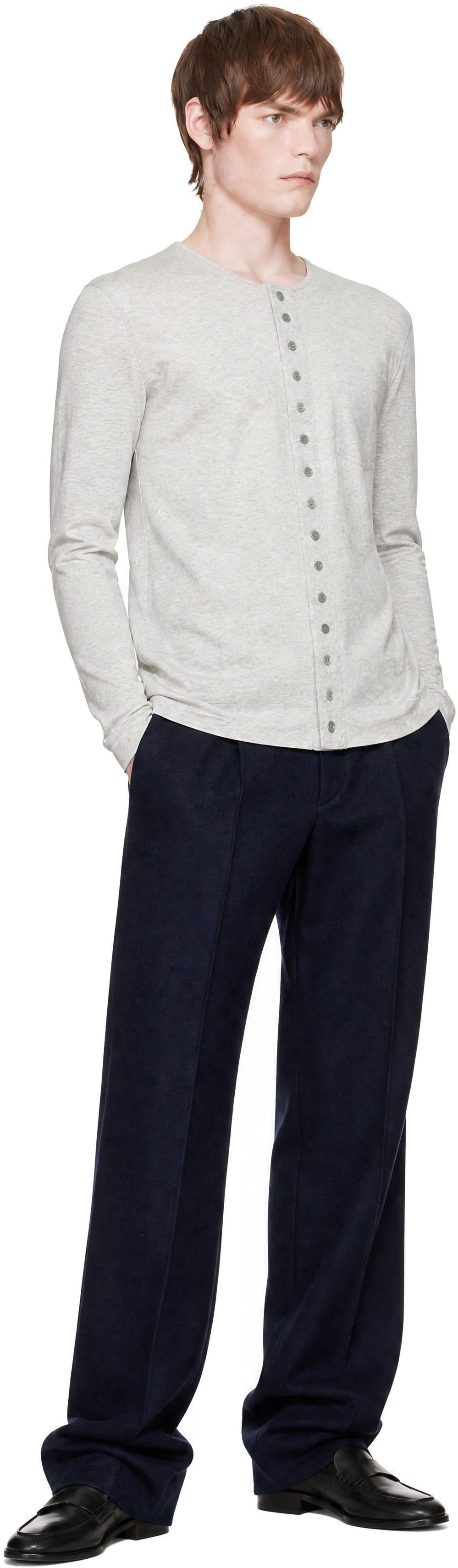 Dries Van Noten - Gray Fitted Jersey Cardigan
