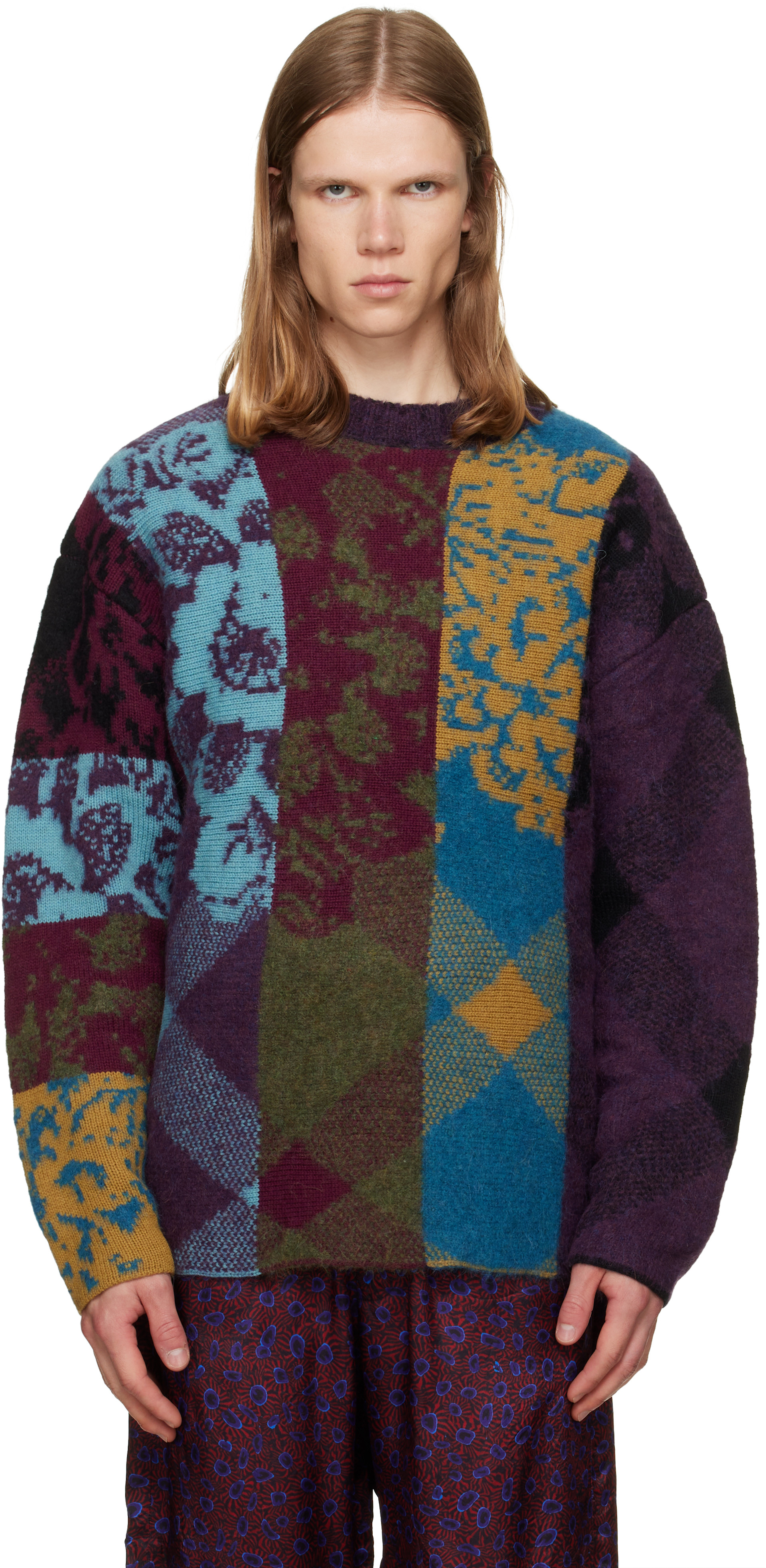 Dries Van Noten - Multicolor Patchwork Wool Sweater
