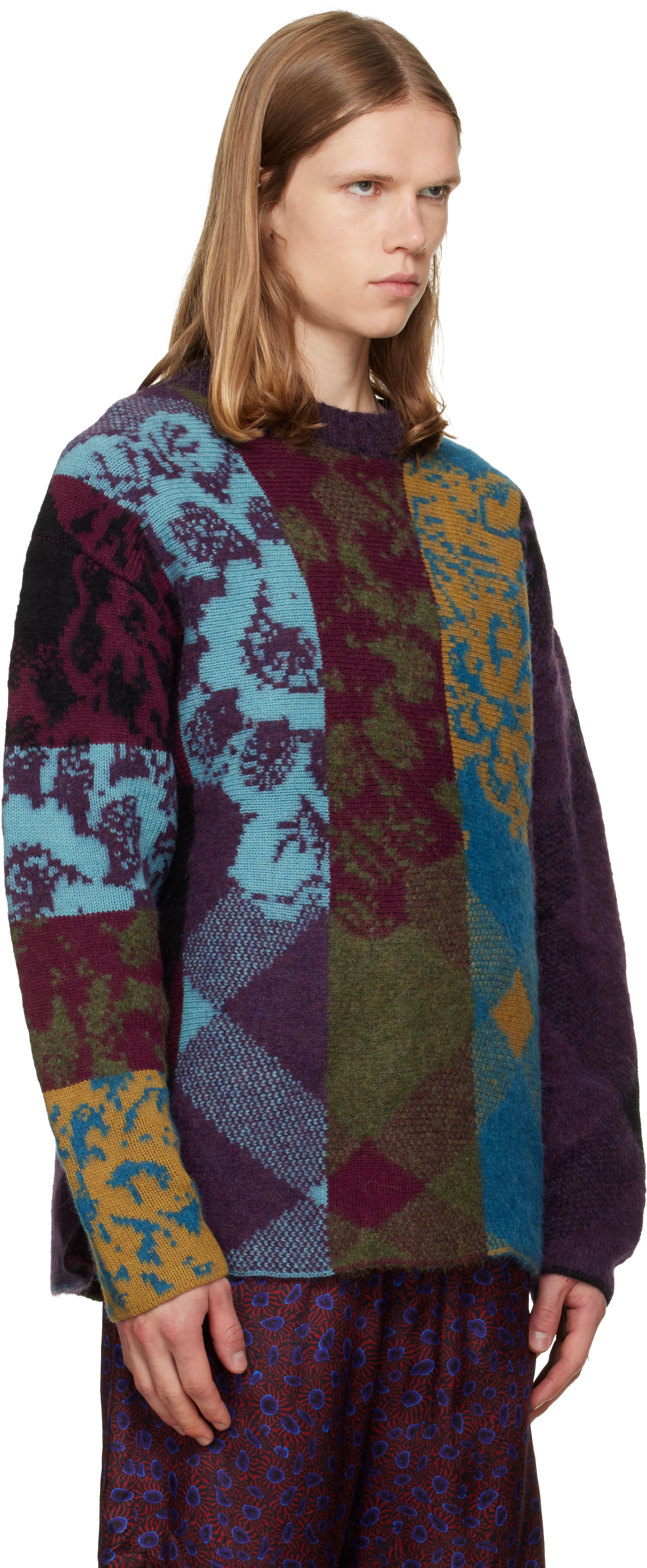 Dries Van Noten - Multicolor Patchwork Wool Sweater