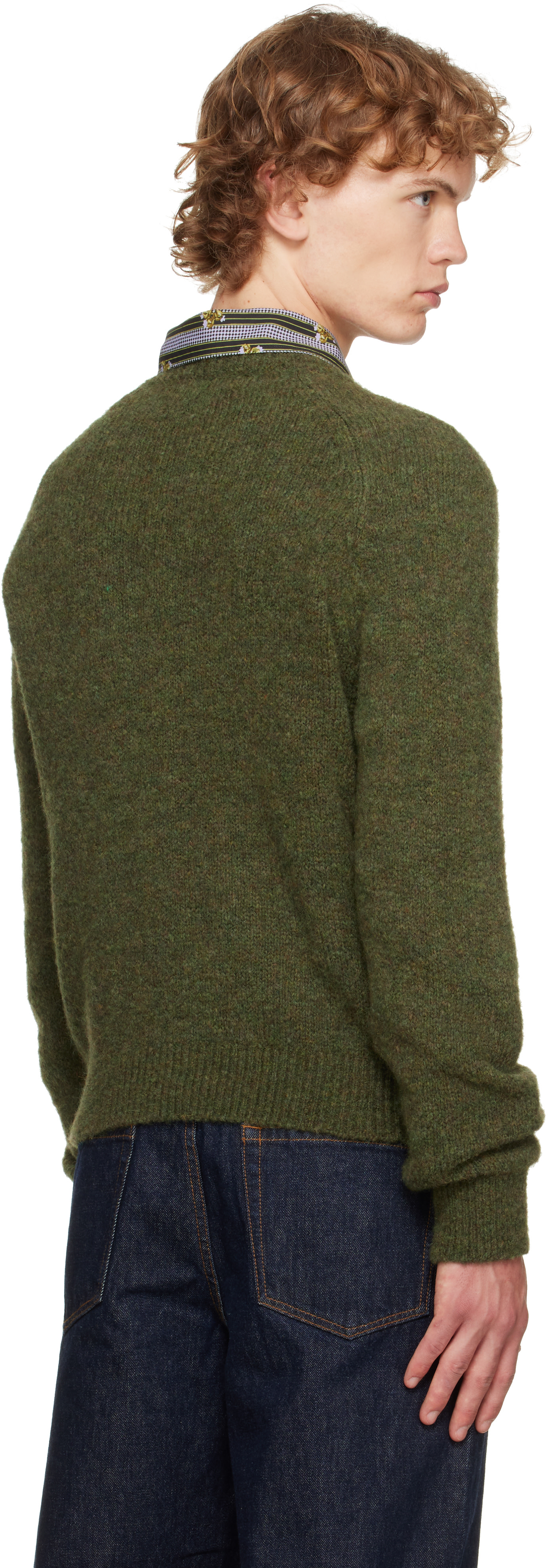 Dries Van Noten - Pull vert en alpaga