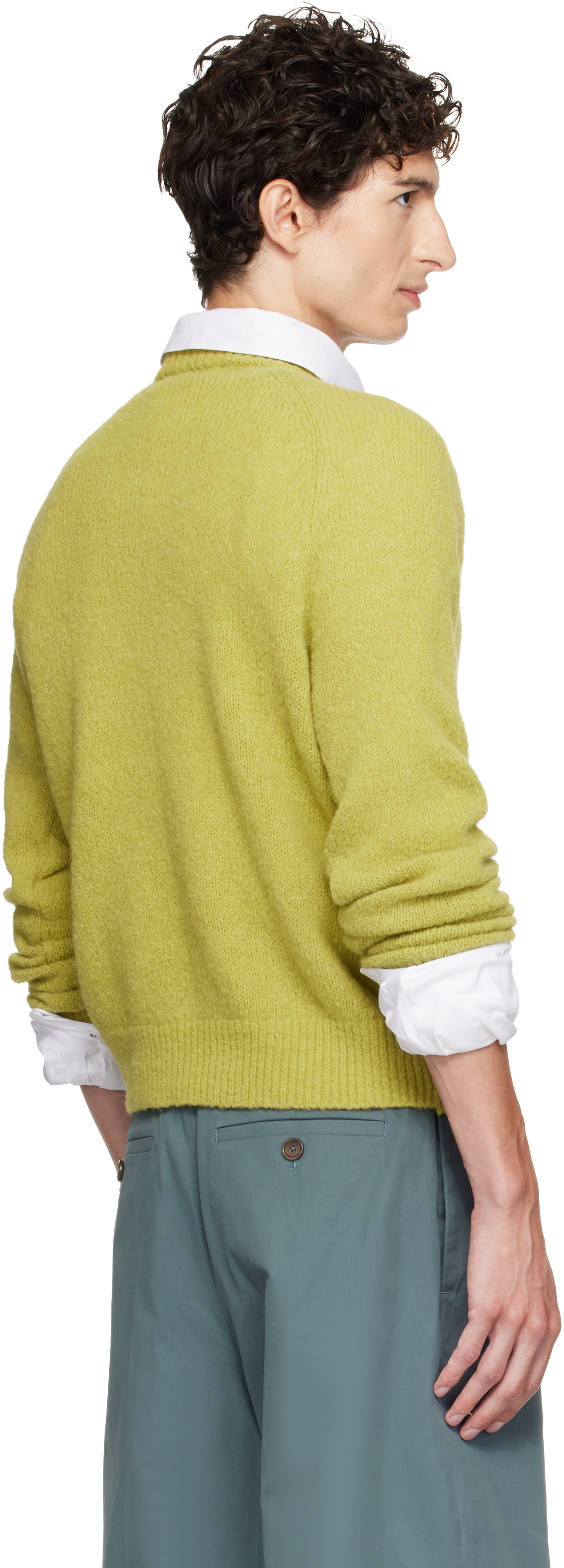 Dries Van Noten - Pull vert en alpaga