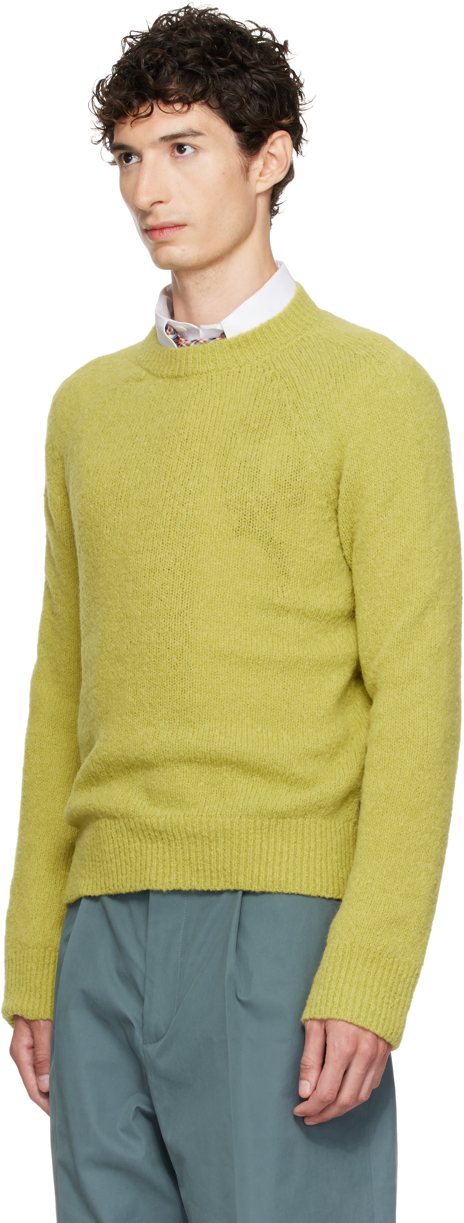 Dries Van Noten - Pull vert en alpaga
