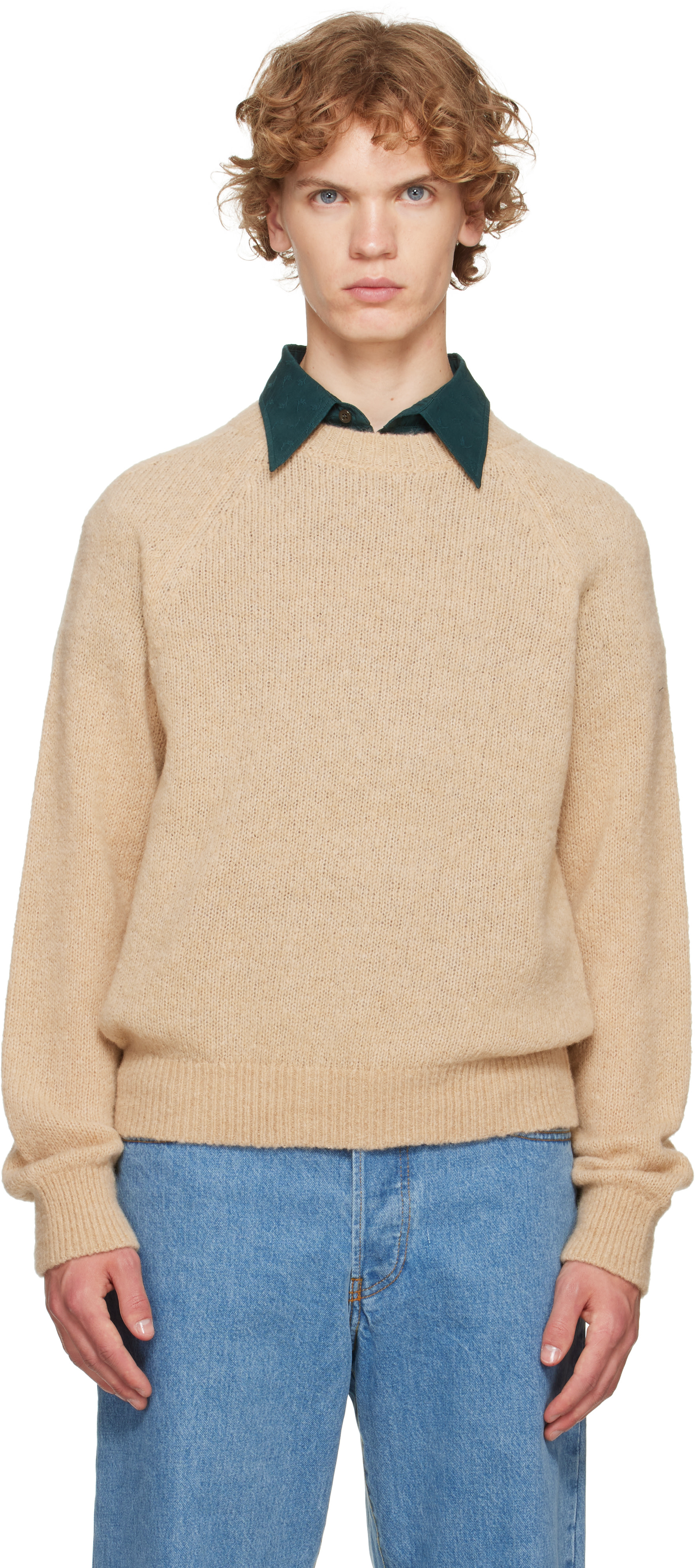 Dries Van Noten - Pull beige en alpaga