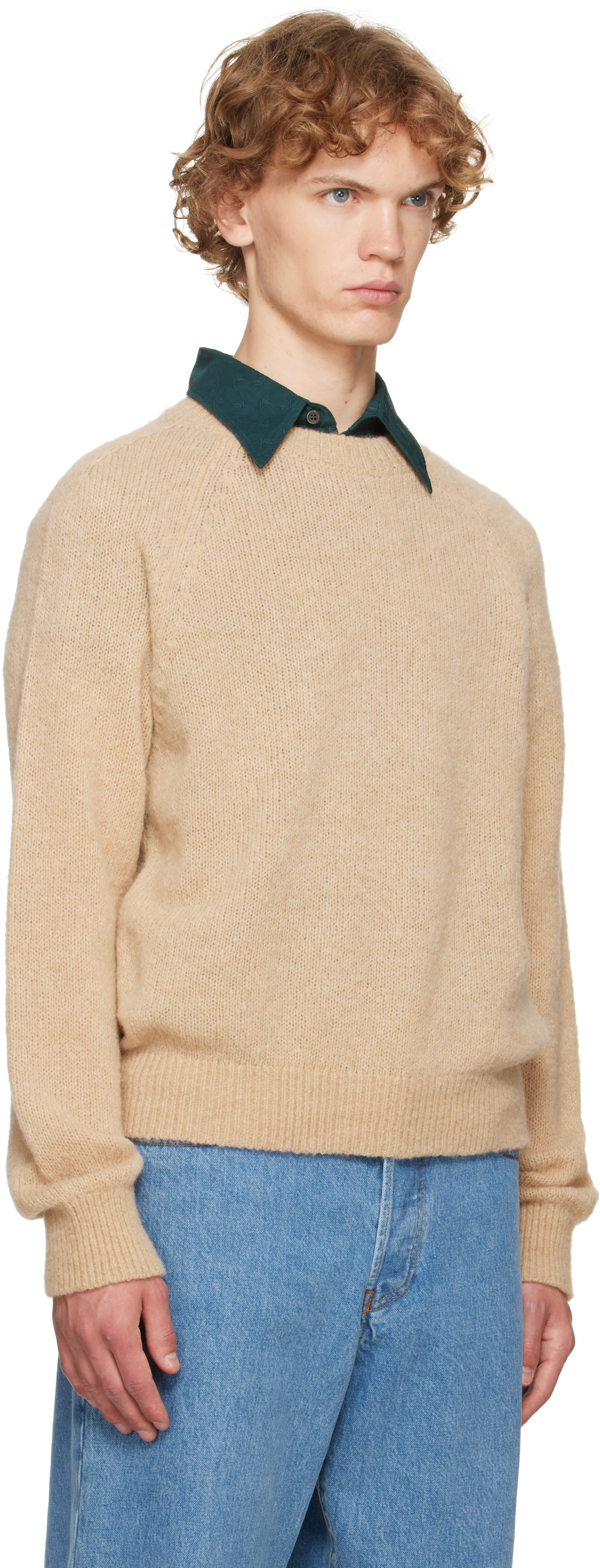 Dries Van Noten - Pull beige en alpaga