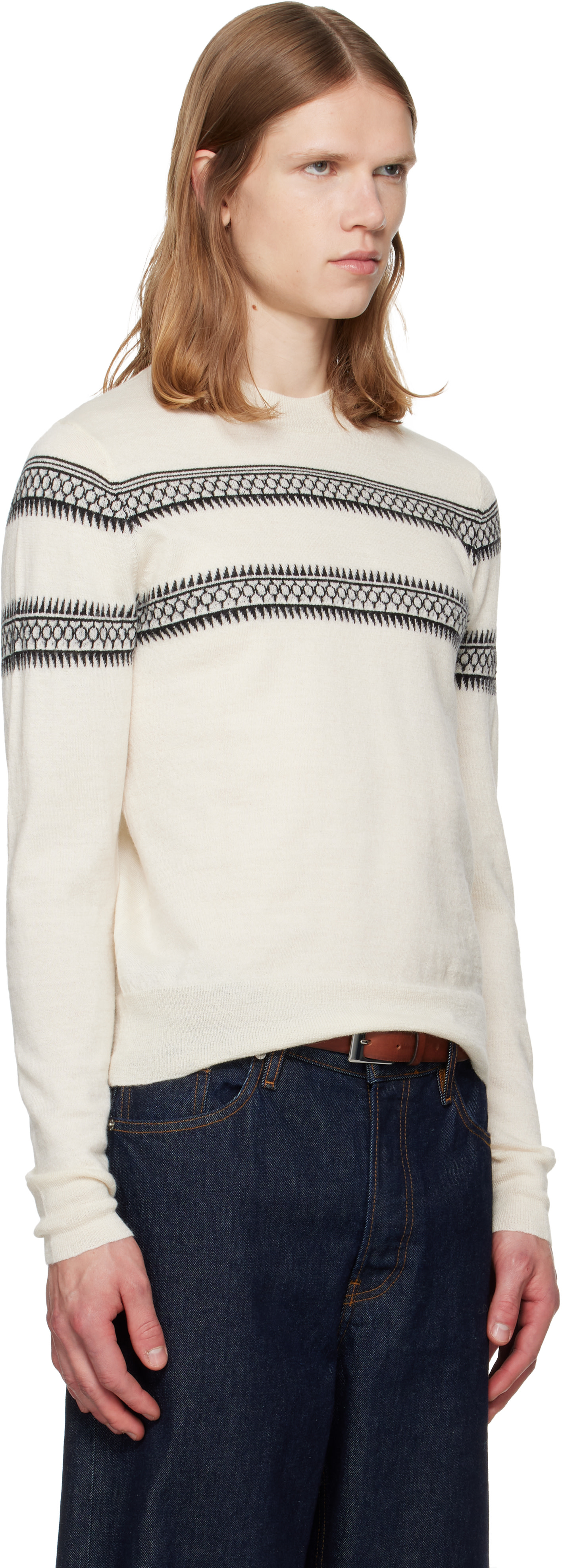 Dries Van Noten - Off-White Crewneck Sweater