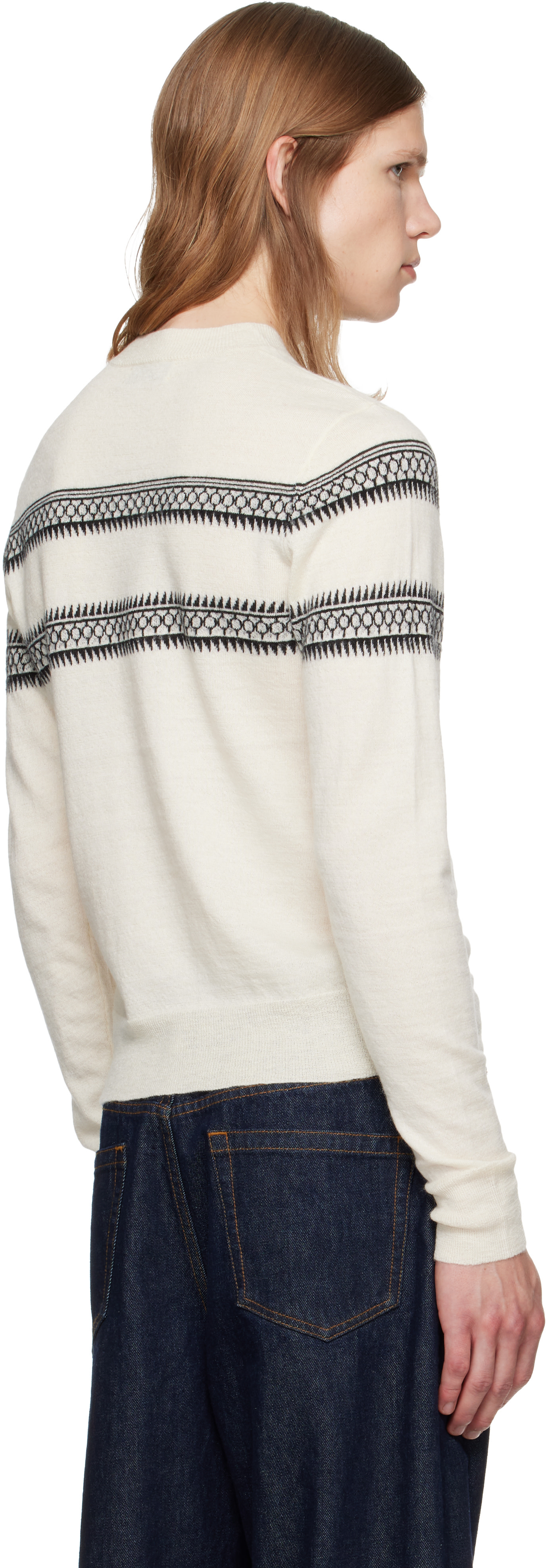 Dries Van Noten - Off-White Crewneck Sweater