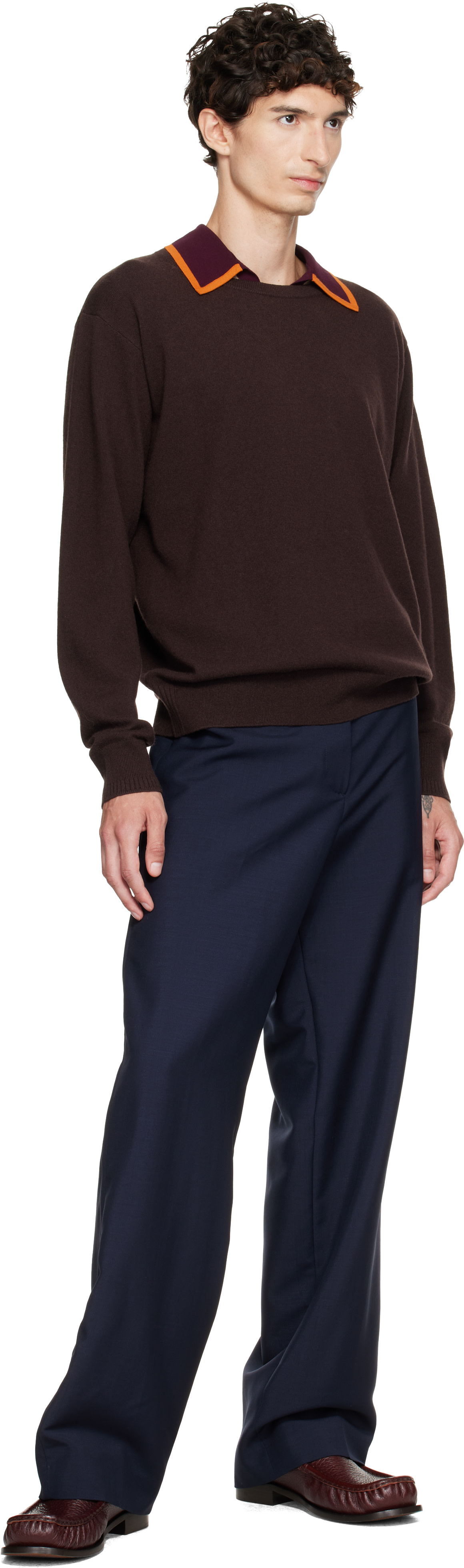 Dries Van Noten - 브라운 캐시미어 스웨터