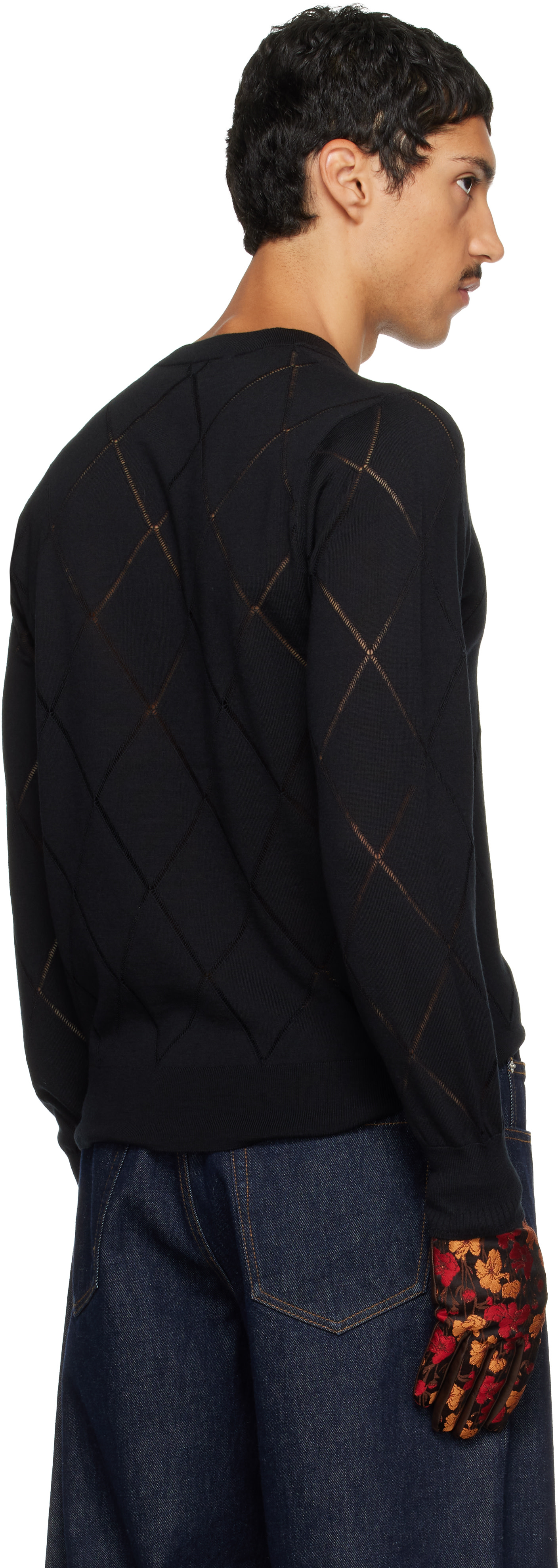 Dries Van Noten - Pull noir en laine