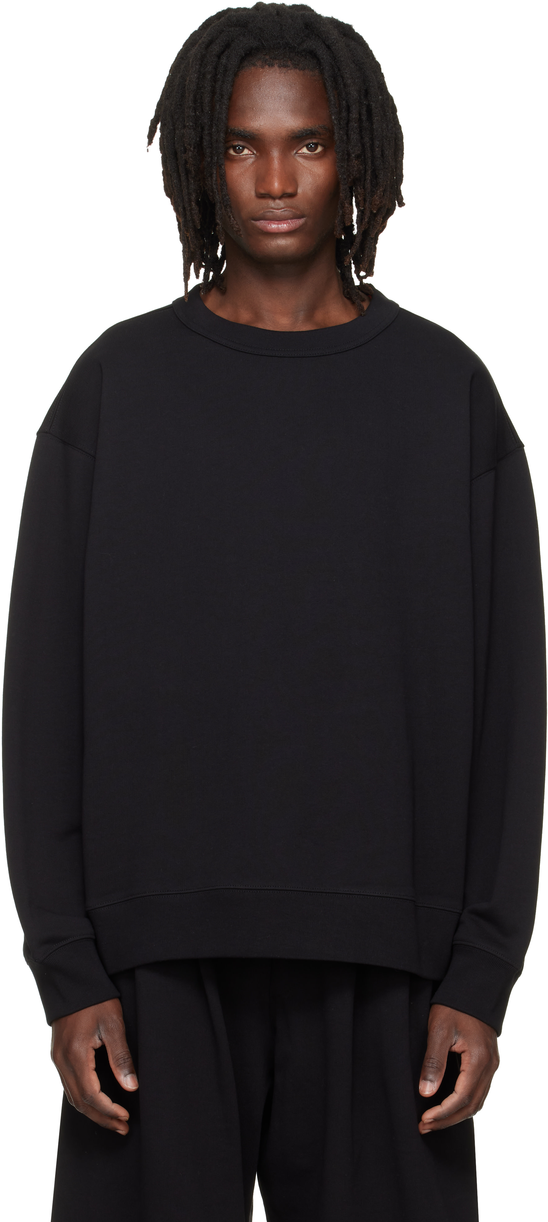 Dries Van Noten - ブラック オーバーサイズ スウェットシャツ