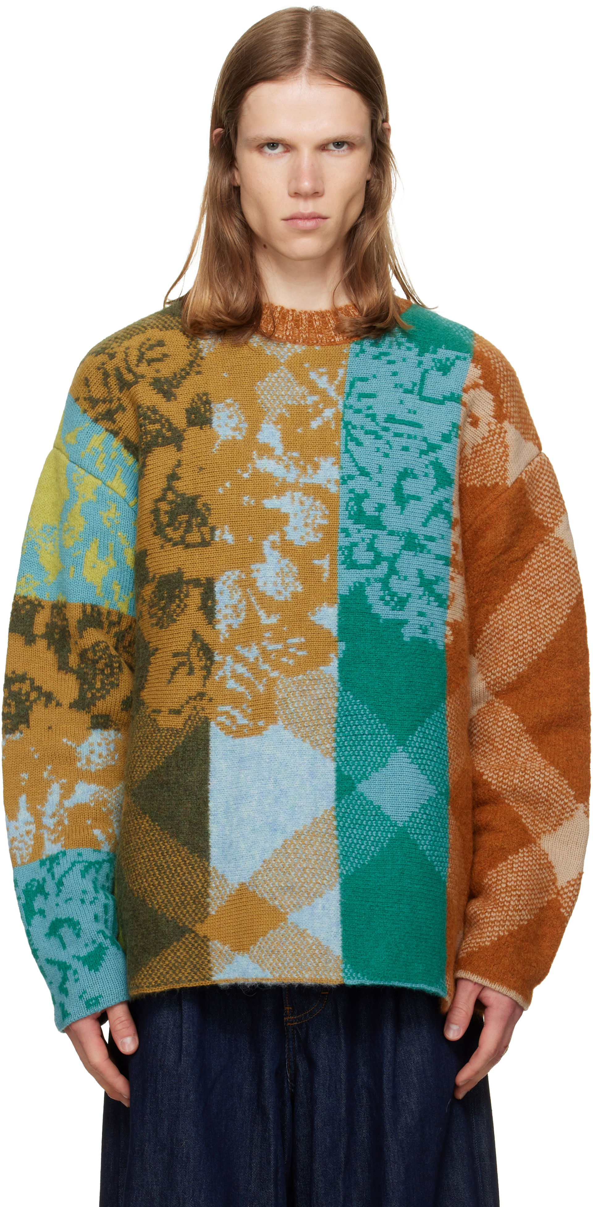 Dries Van Noten - Multicolor Patchwork Wool Sweater