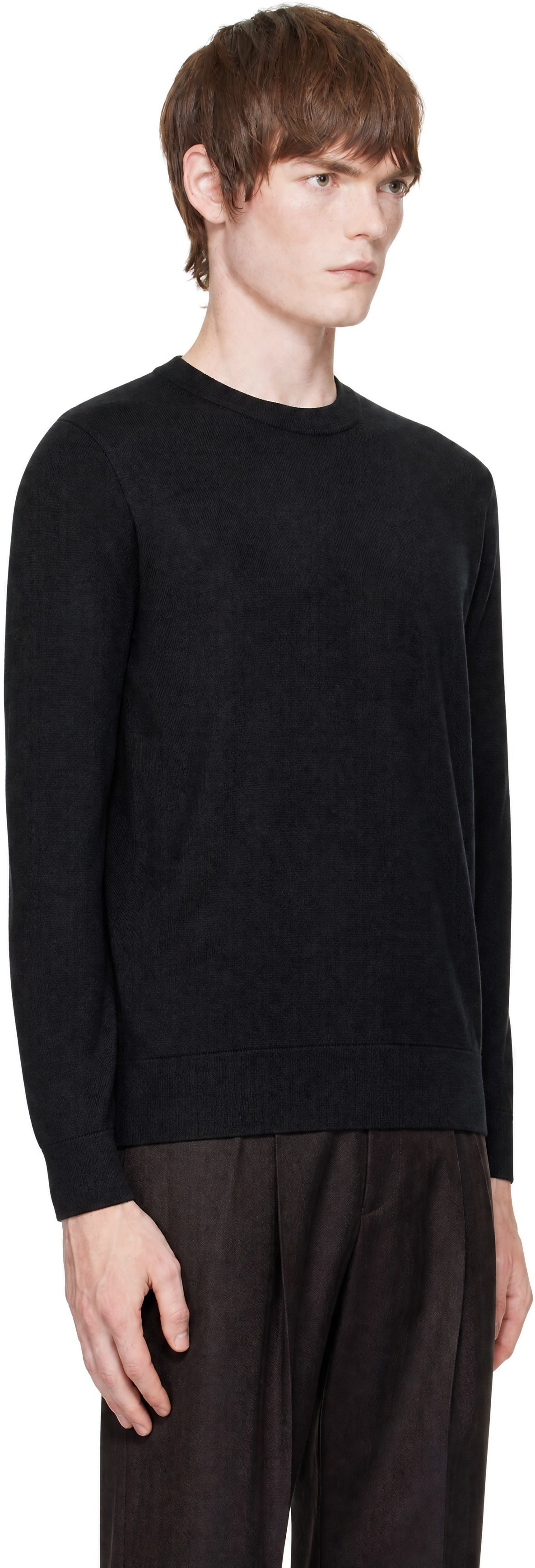 Dries Van Noten - Pull noir en laine