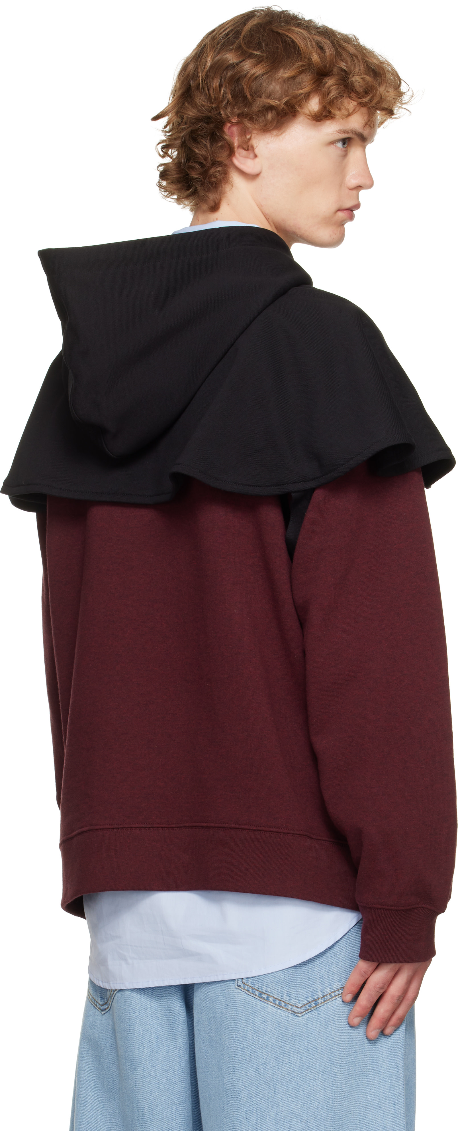 Dries Van Noten: Black Cape Hoodie | SSENSE