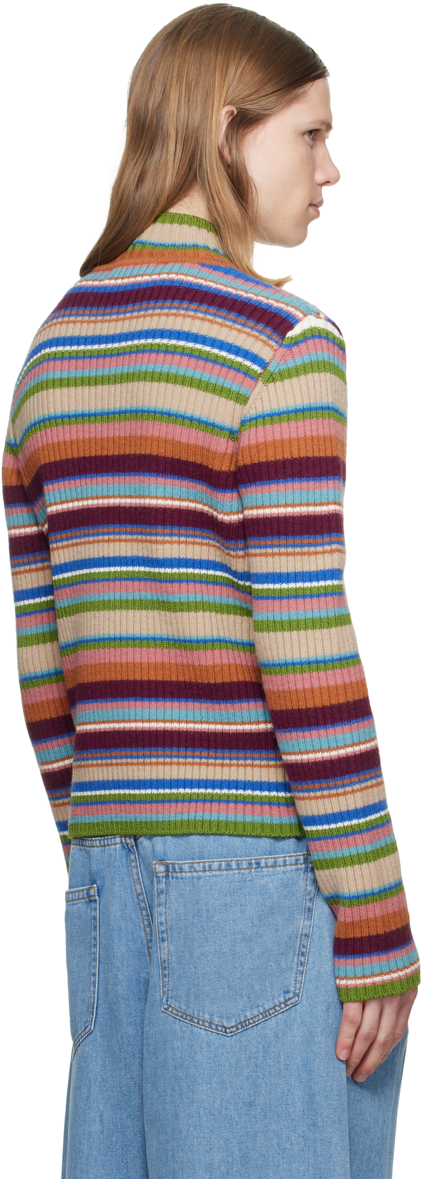Dries Van Noten - Multicolor Ribbed Wool Turtleneck