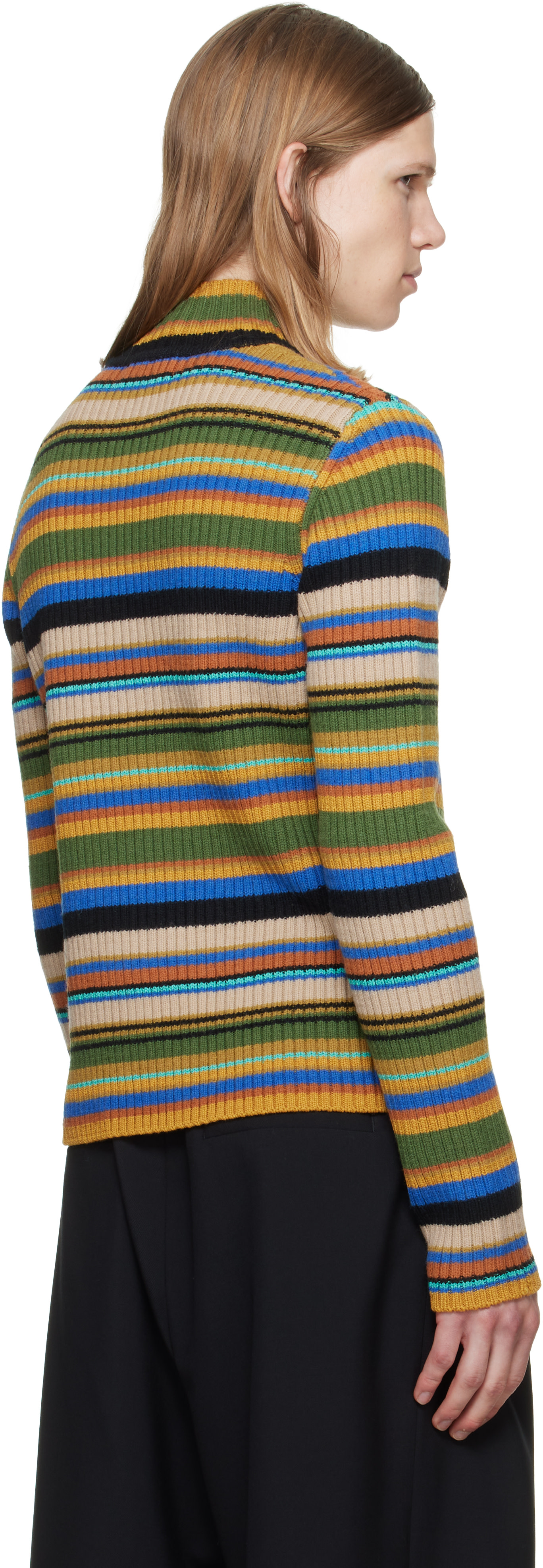 Dries Van Noten - Multicolor Ribbed Wool Turtleneck