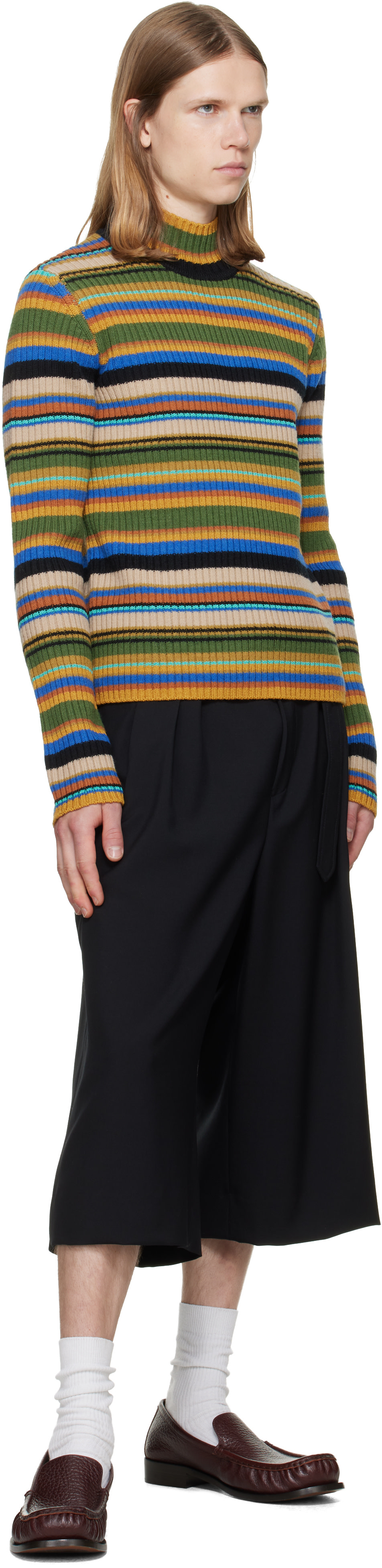 Dries Van Noten - Multicolor Ribbed Wool Turtleneck