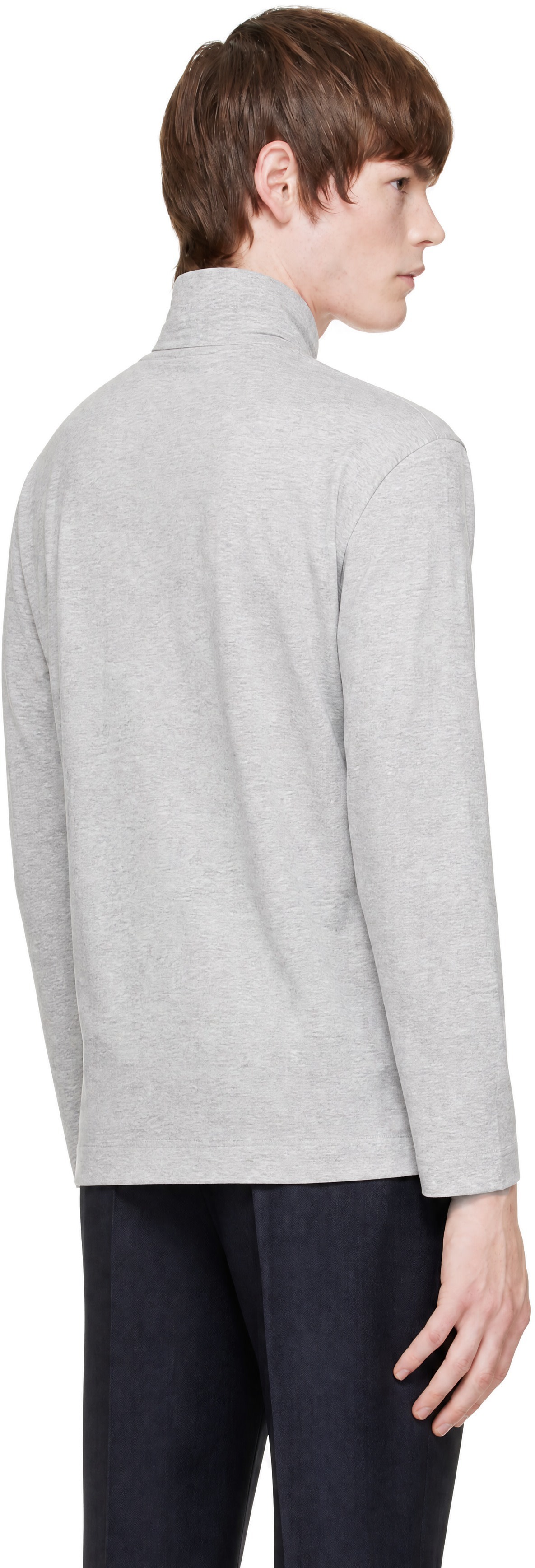 Dries Van Noten - Gray Turtleneck Cotton Polo