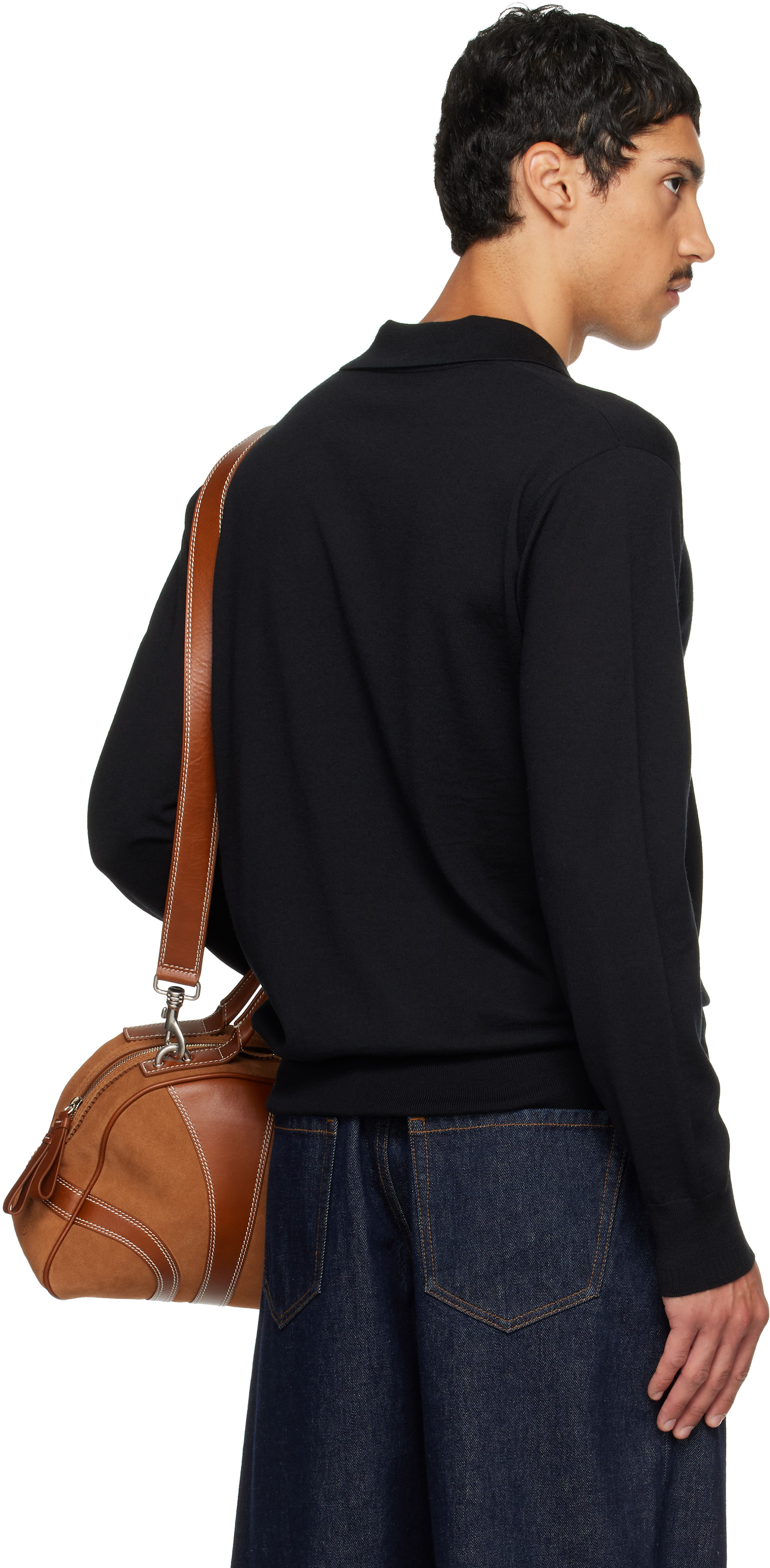 Dries Van Noten - Black Wool Polo