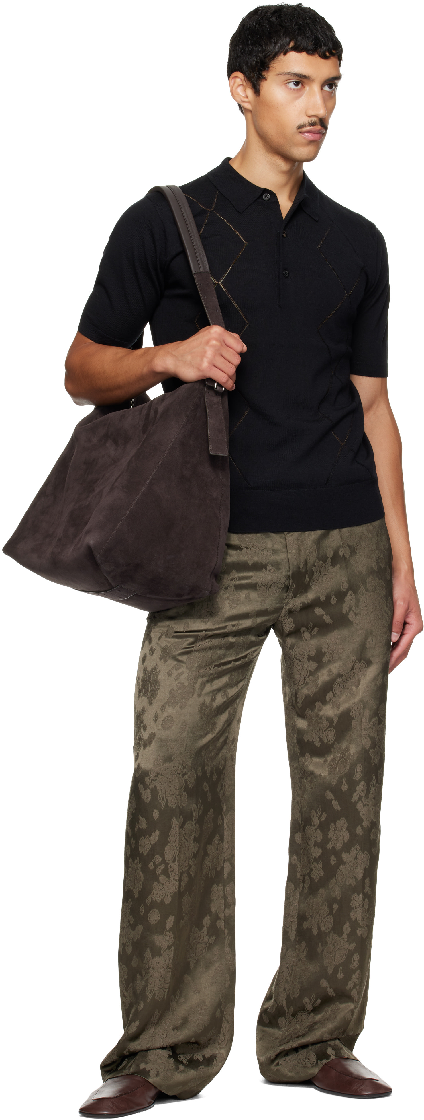 Dries Van Noten - Black Wool Polo
