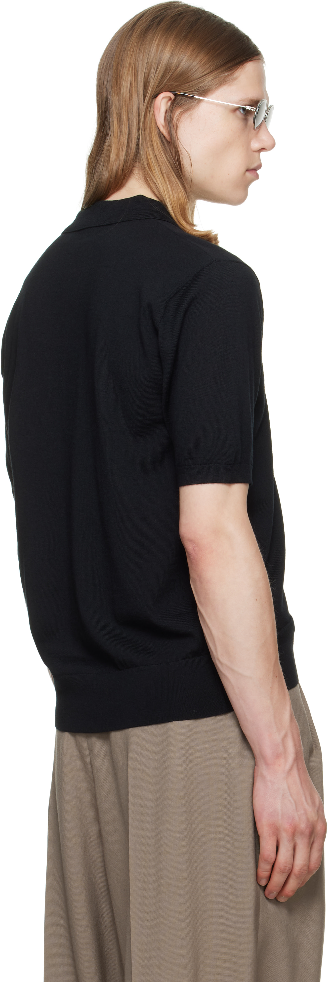 Dries Van Noten - Black Knit Wool Polo