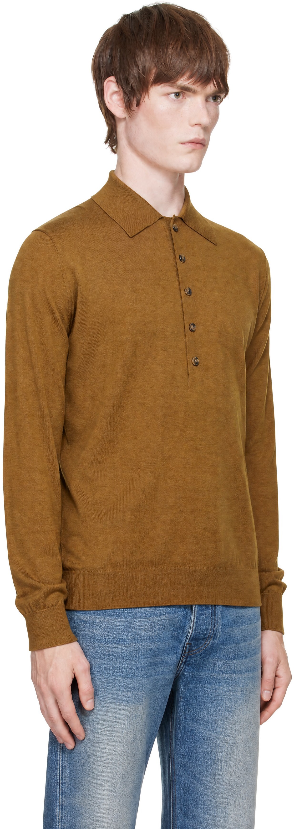 Dries Van Noten - Khaki Wool Polo