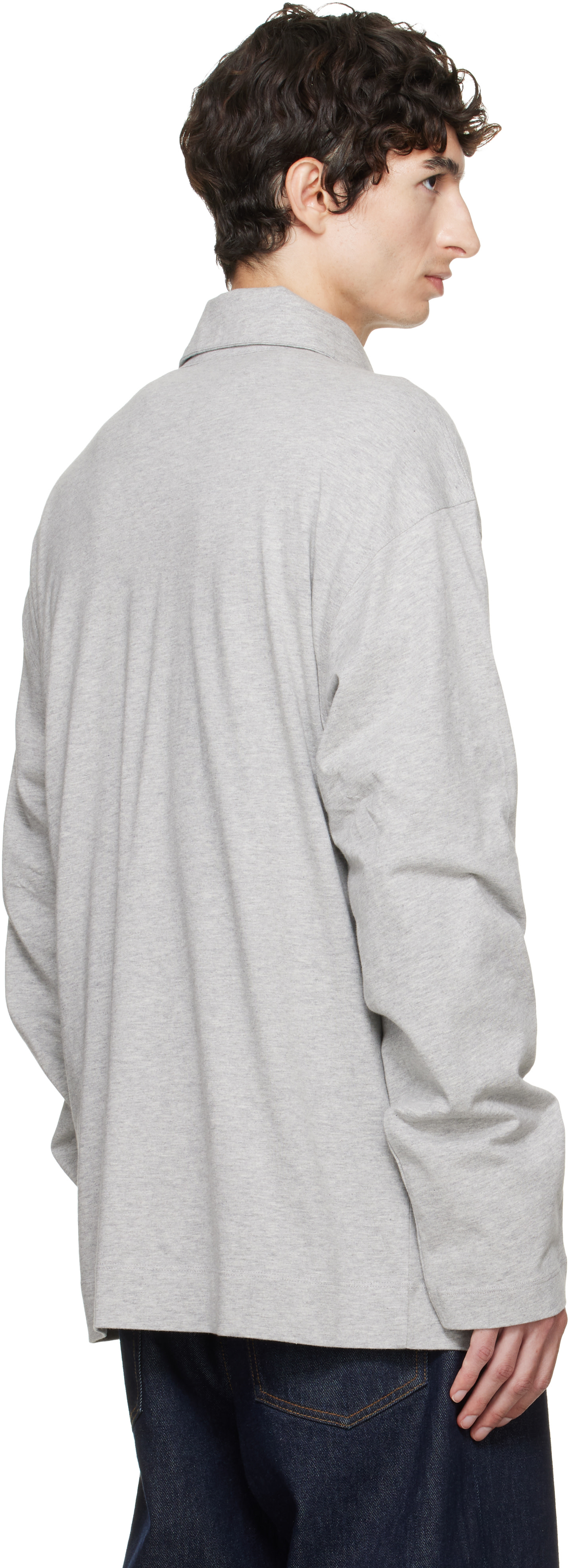 Dries Van Noten - Polo gris en coton
