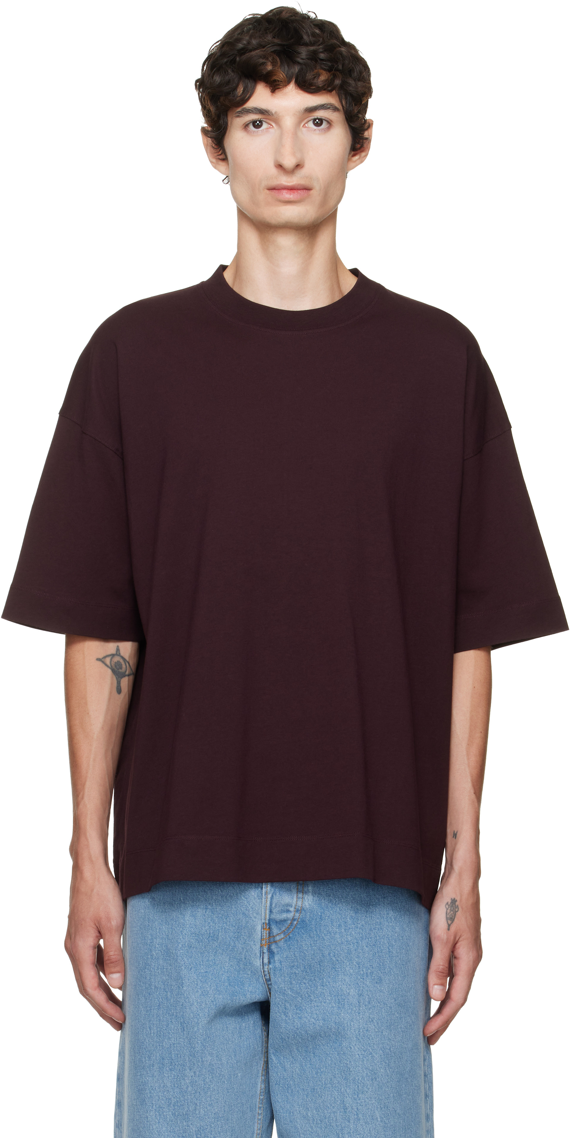 トップス DRIES VAN NOTEN Embroidery Oversized Tee DRIES VAN NOTEN