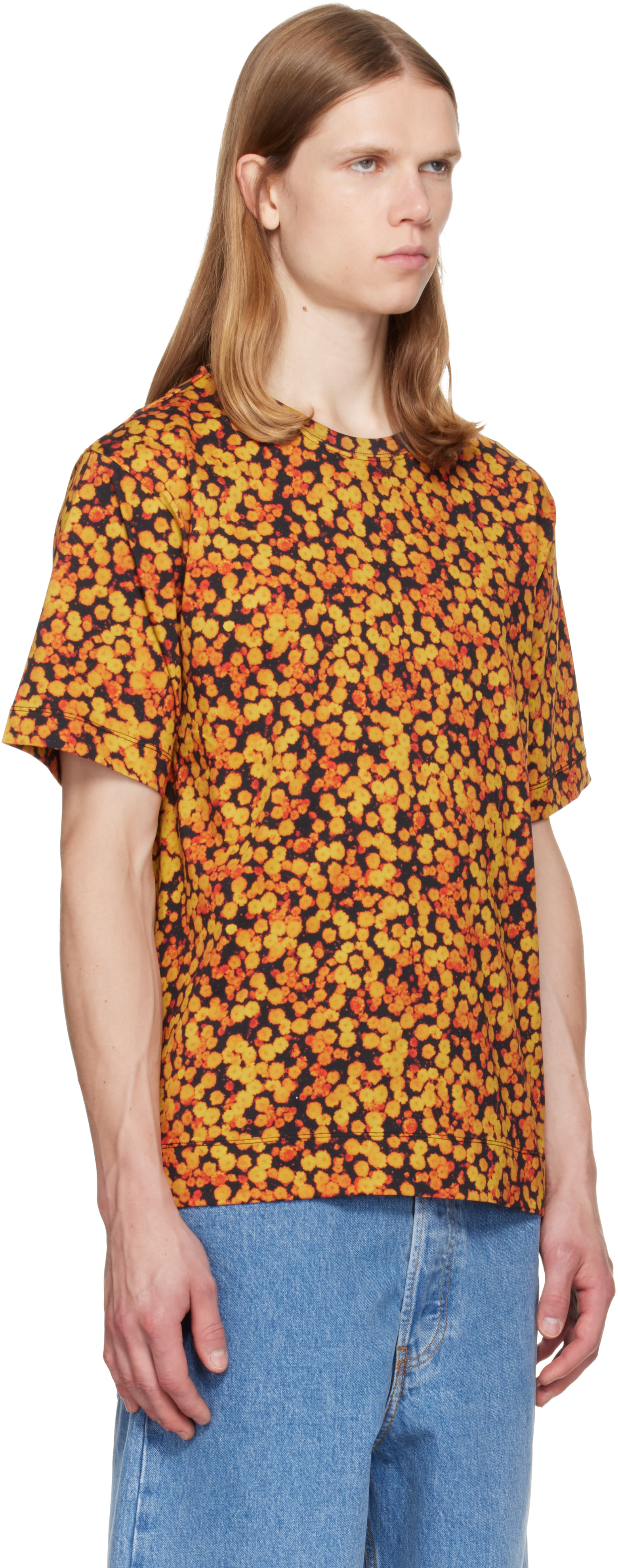 Dries Van Noten: Orange Regular Fit Cotton T-shirt | SSENSE