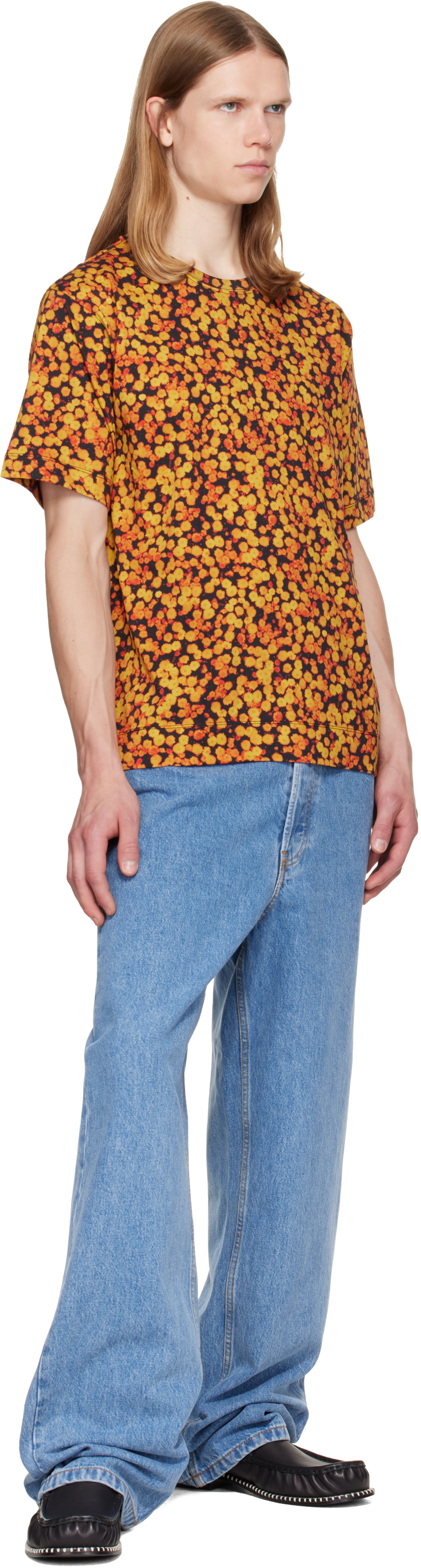 Dries Van Noten: Orange Regular Fit Cotton T-shirt | SSENSE