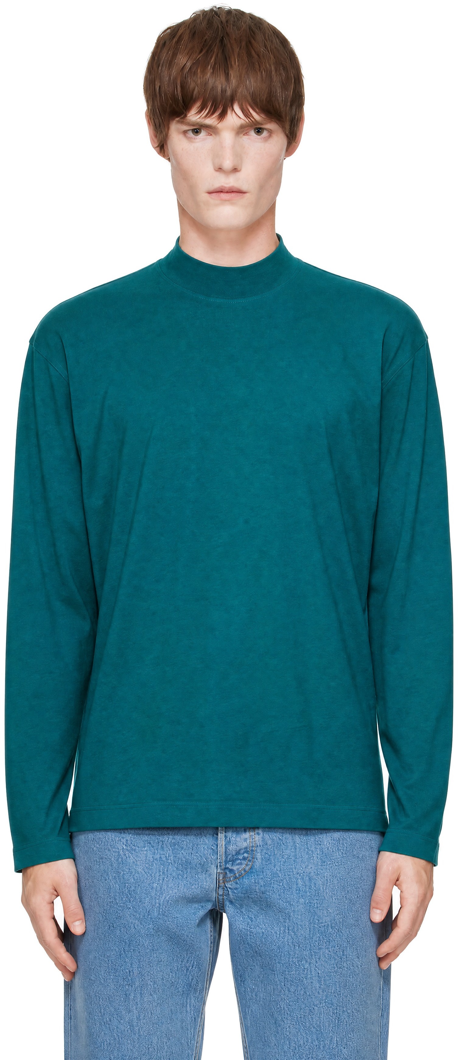 DRIES VAN NOTEN 和テイスト Tシャツ　Ｓサイズ Dries Van Noten: Green Long Sleeve T-shirt | SSENSE