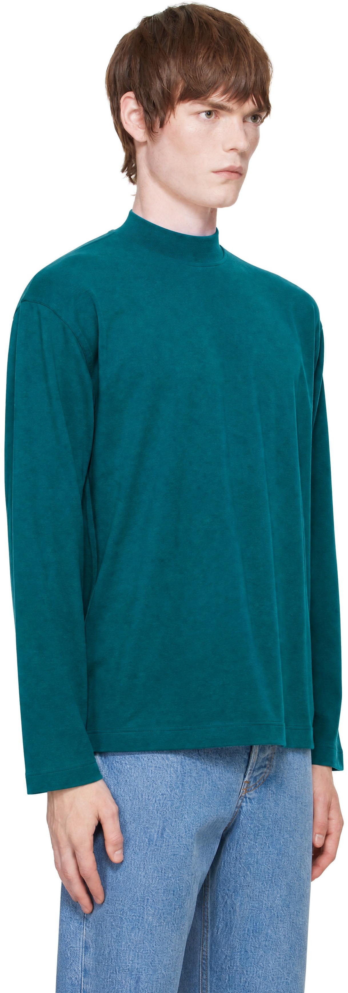 Dries Van Noten: Green Long Sleeve T-shirt | SSENSE