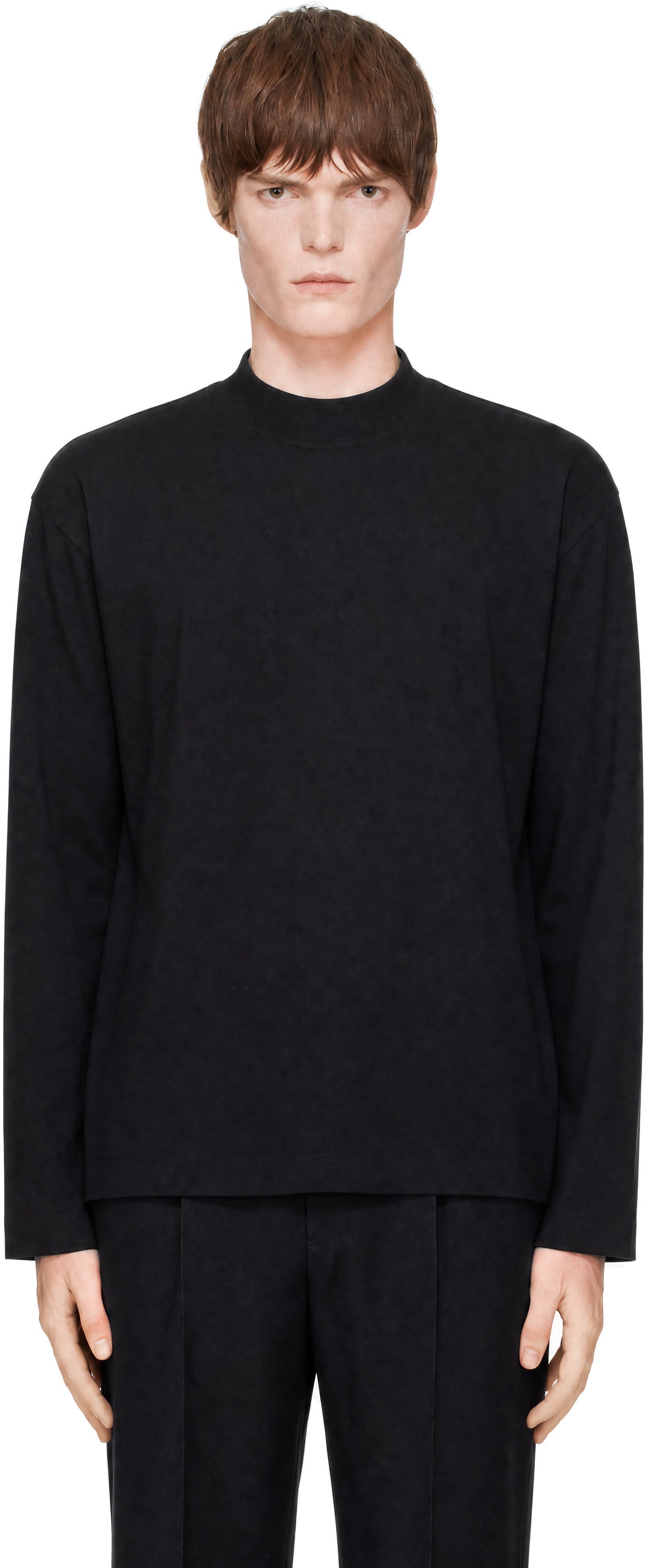 Dries Van Noten: Black Long Sleeve T-shirt | SSENSE