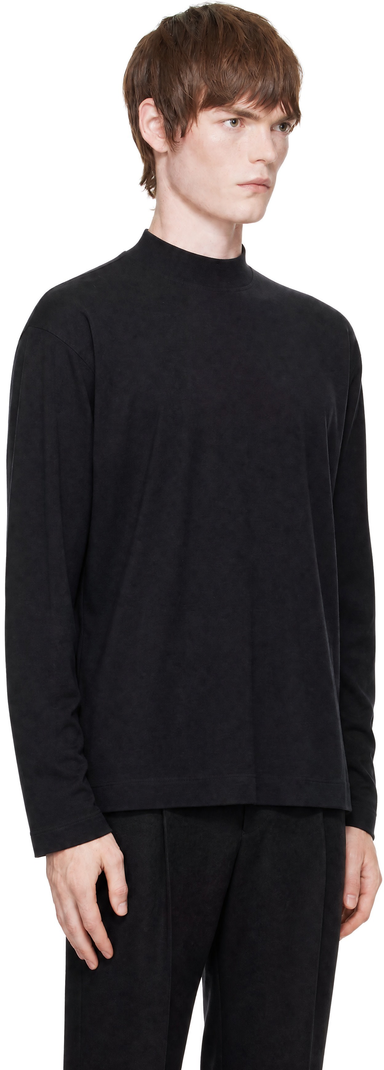 Dries Van Noten: Black Long Sleeve T-shirt | SSENSE