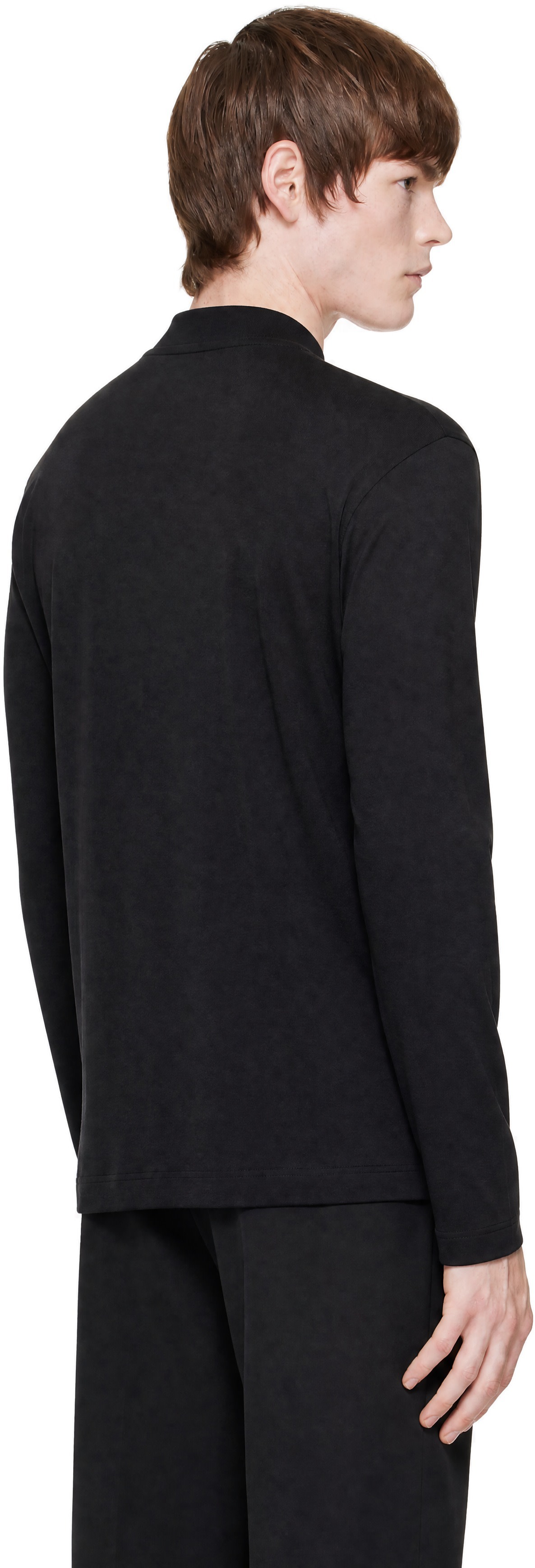 Dries Van Noten: Black Long Sleeve T-shirt | SSENSE