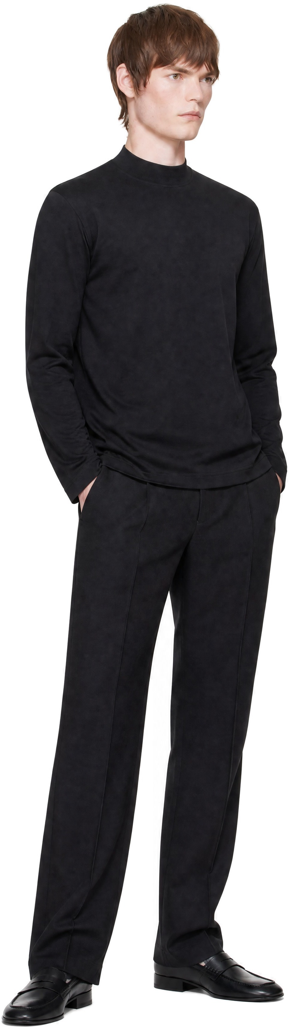 Dries Van Noten: Black Long Sleeve T-shirt | SSENSE