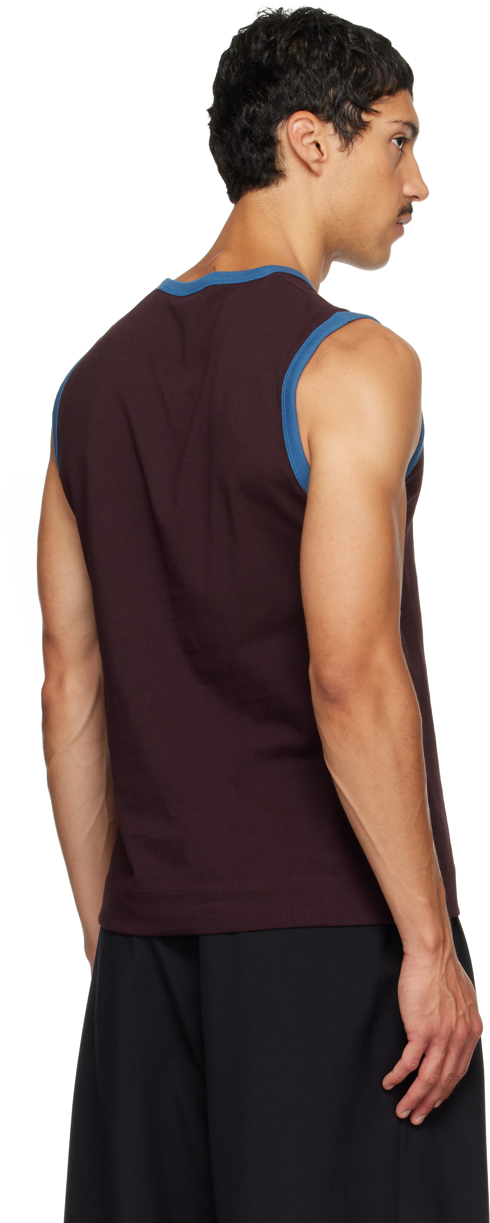 Dries Van Noten: Brugundy Cotton Tank Top | SSENSE