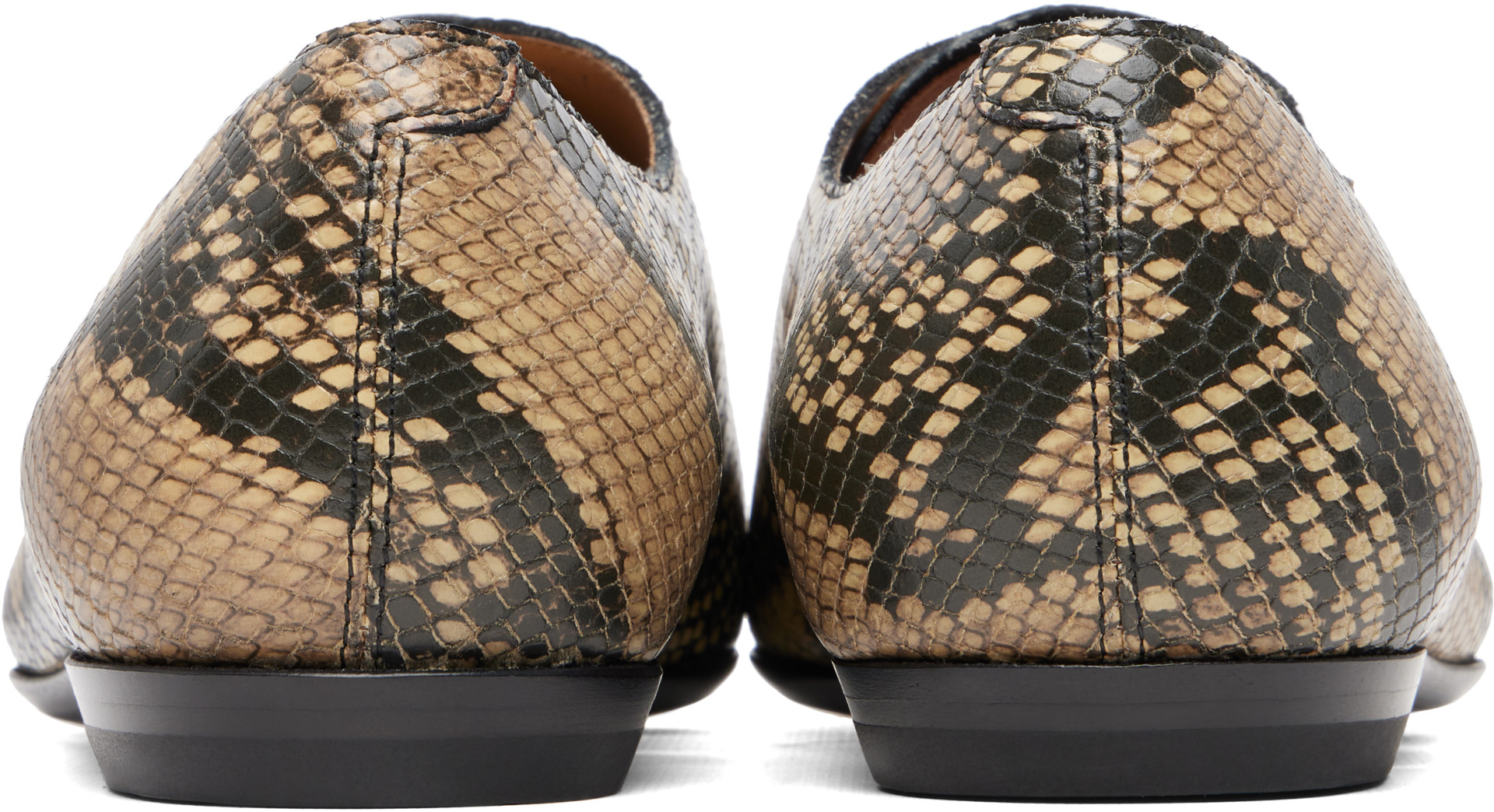 Dries Van Noten - Beige Leather Oxfords