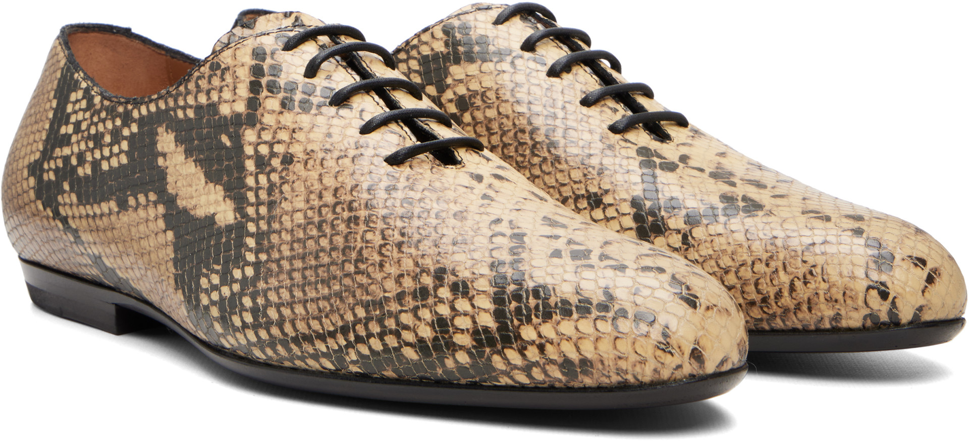 Dries Van Noten - Beige Leather Oxfords